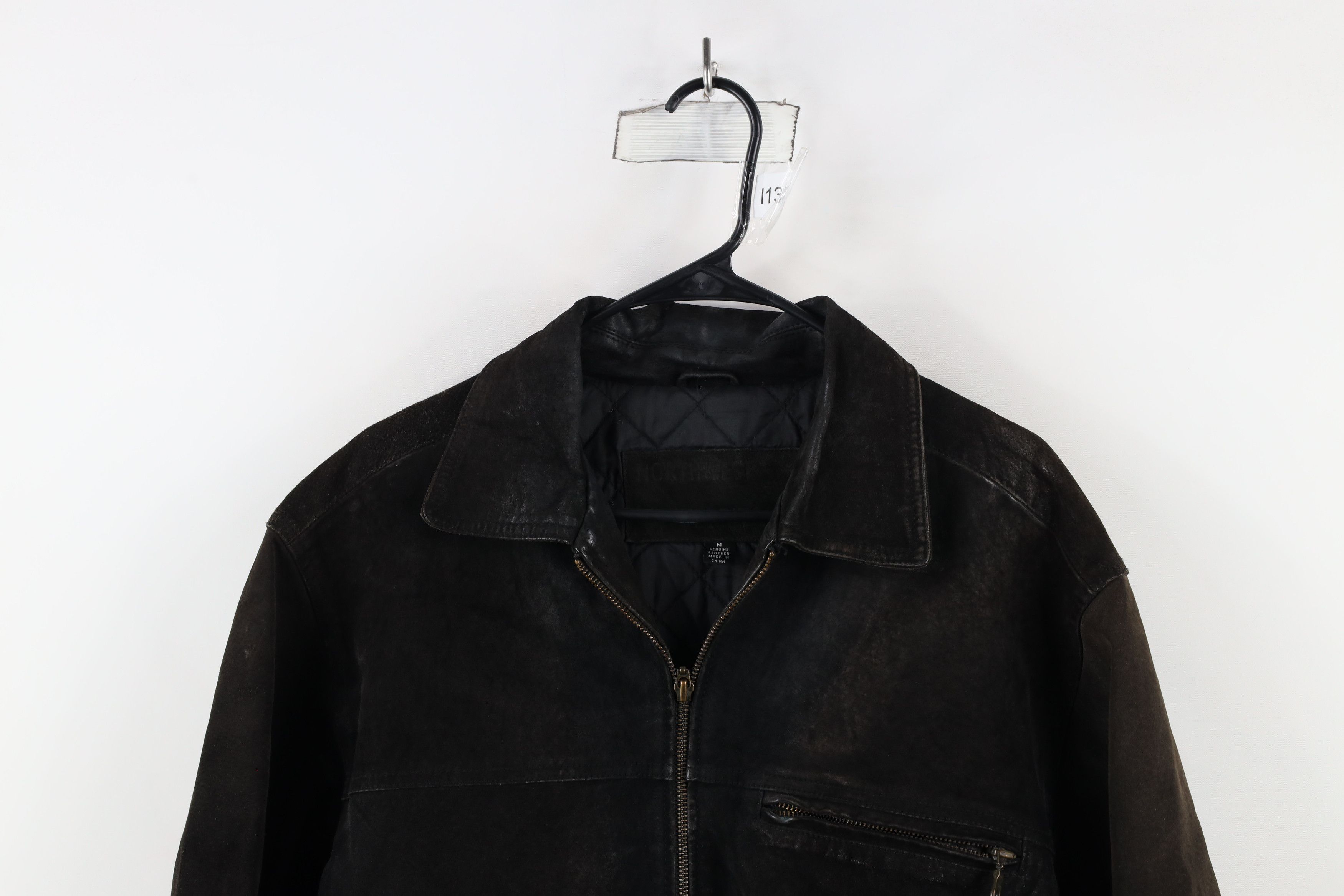 Vintage Vintage 90s Streetwear Suede Leather Buckle Back Jacket Size US M / EU 48-50 / 2 - 2 Thumbnail