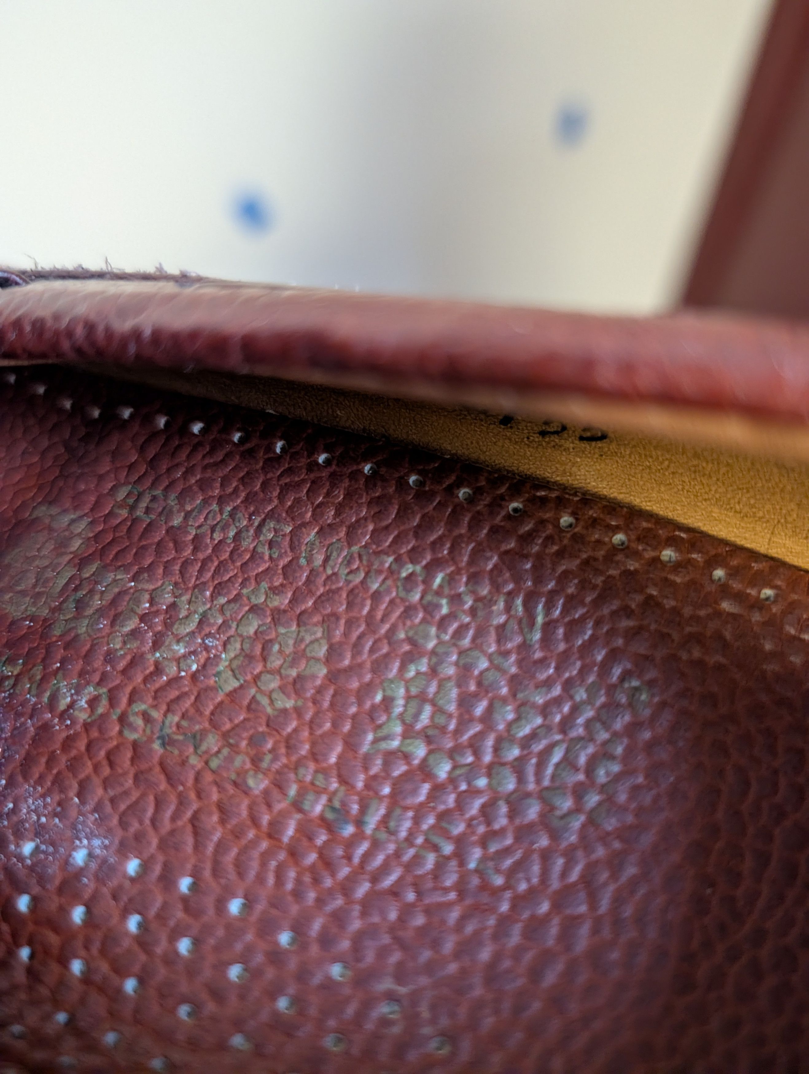 Chester Barrie Vtg burgundy pebbled leather hand sews moccasin loafers Size US 7 / EU 40 - 13 Thumbnail