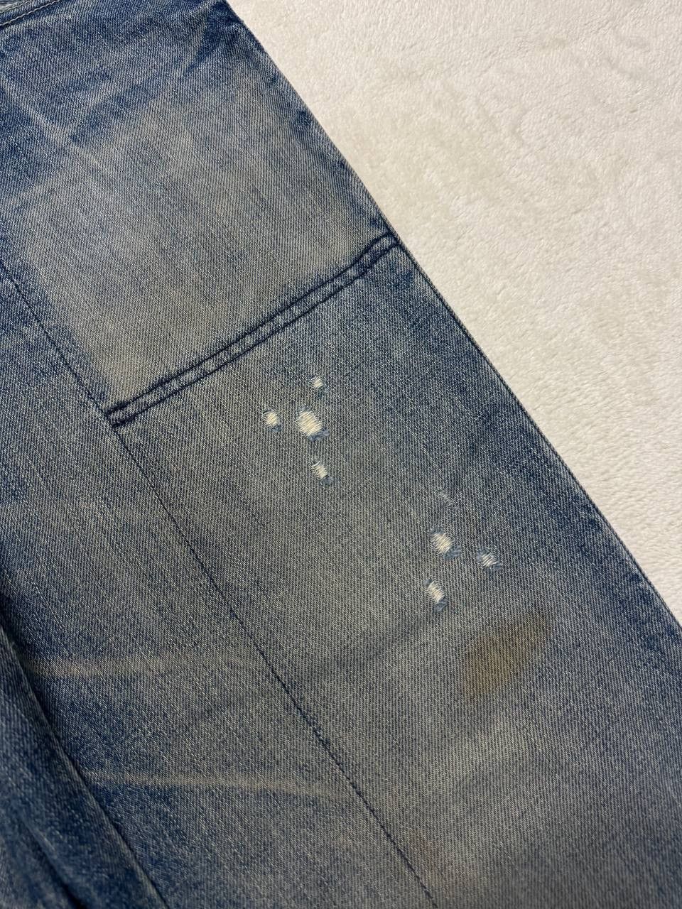 Gap BAGGY Gap Rusty Mudwash Distressed Straight Baker Pants Jean Size US 31 - 8 Thumbnail