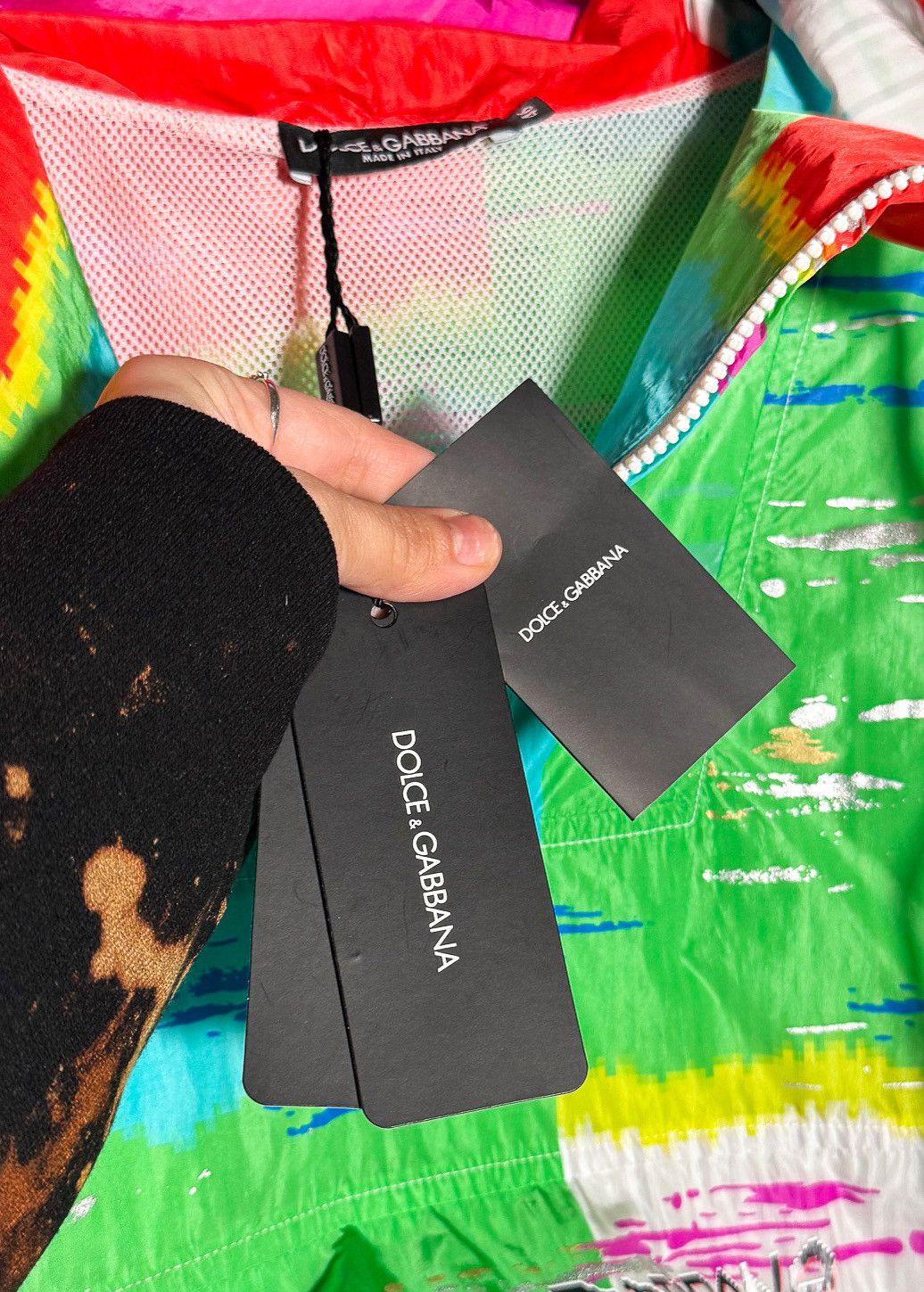 Dolce & Gabbana Dolce & Gabbana Multicolour Glitch Oversized Windbreaker Size XL / US 12-14 / IT 48-50 - 13 Thumbnail