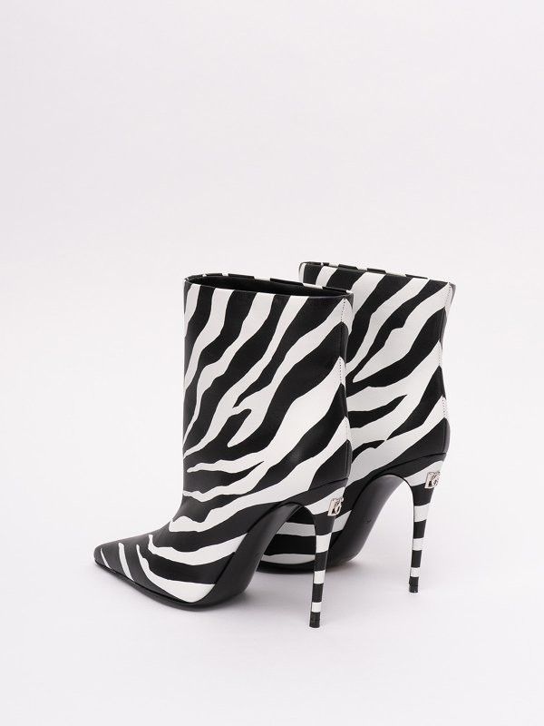 Dolce & Gabbana o1y0825 Zebra Stripes Ankle Boots in Black/White Size US 7 / IT 37 - 3 Thumbnail