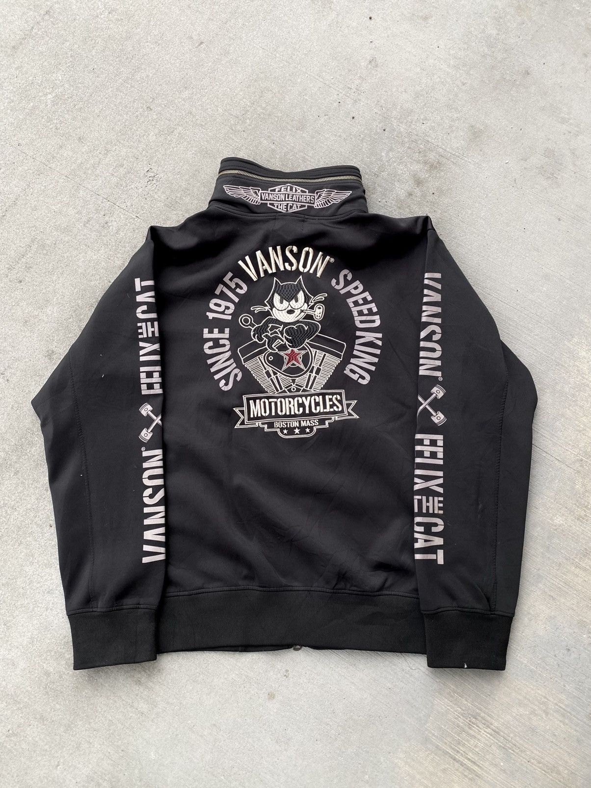 Vanson Leathers Vanson Leather X Felix The Cat Embroided Motorsport Jacket Size US L / EU 52-54 / 3 - 3 Thumbnail