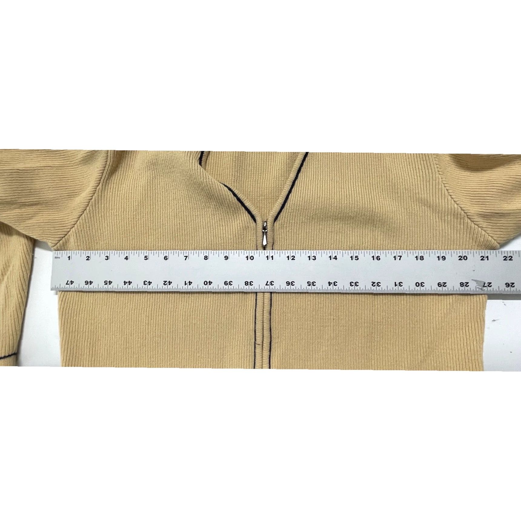 Vintage Rena Rowan Cardigan Sweater Womens M Mustard Long Sleeve V-Neck Tailored Classic Academia Preppy Demure 90s Inspired Size M / US 6-8 / IT 42-44 - 6 Thumbnail