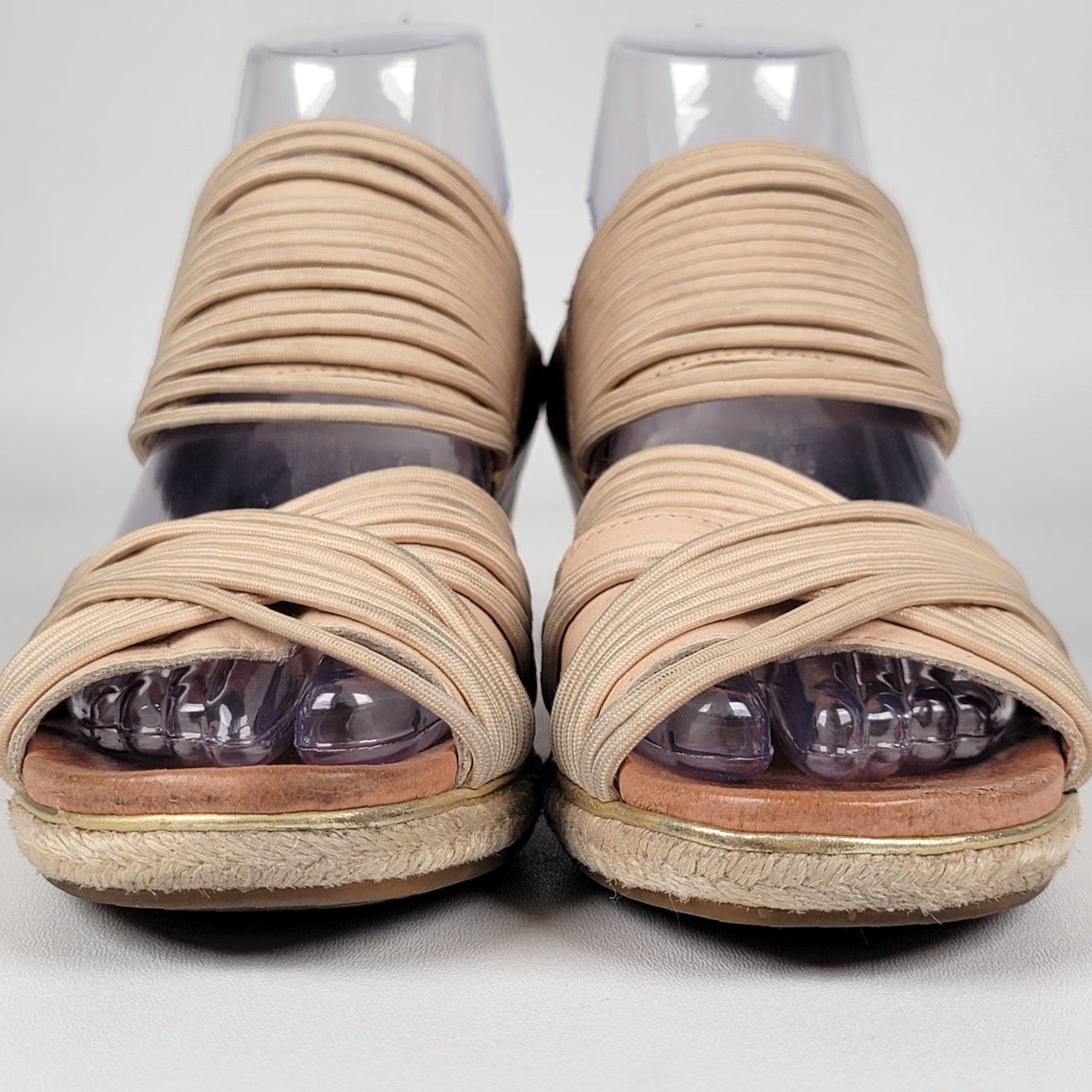 Ugg UGG Hilarie Wedge Sandals Beige US 8 / 39 EU Slip On Leather Sandal Women Womens Summer High Wedge Pattern Solid Australia Theme Size US 6 / IT 36 - 3 Thumbnail