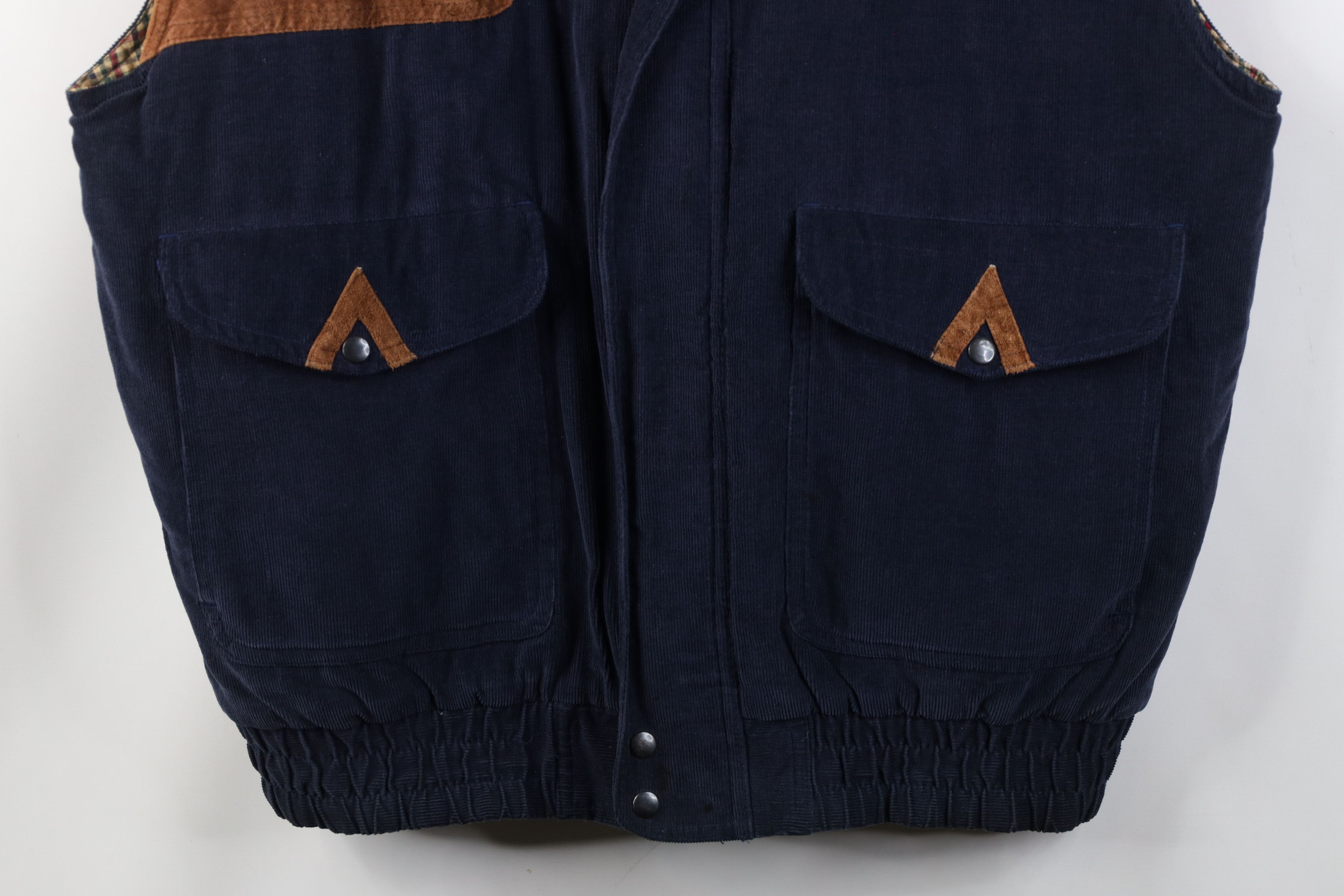 Vintage Vintage 90s Streetwear Lined Corduroy Puffer Vest Jacket Size US L / EU 52-54 / 3 - 3 Thumbnail