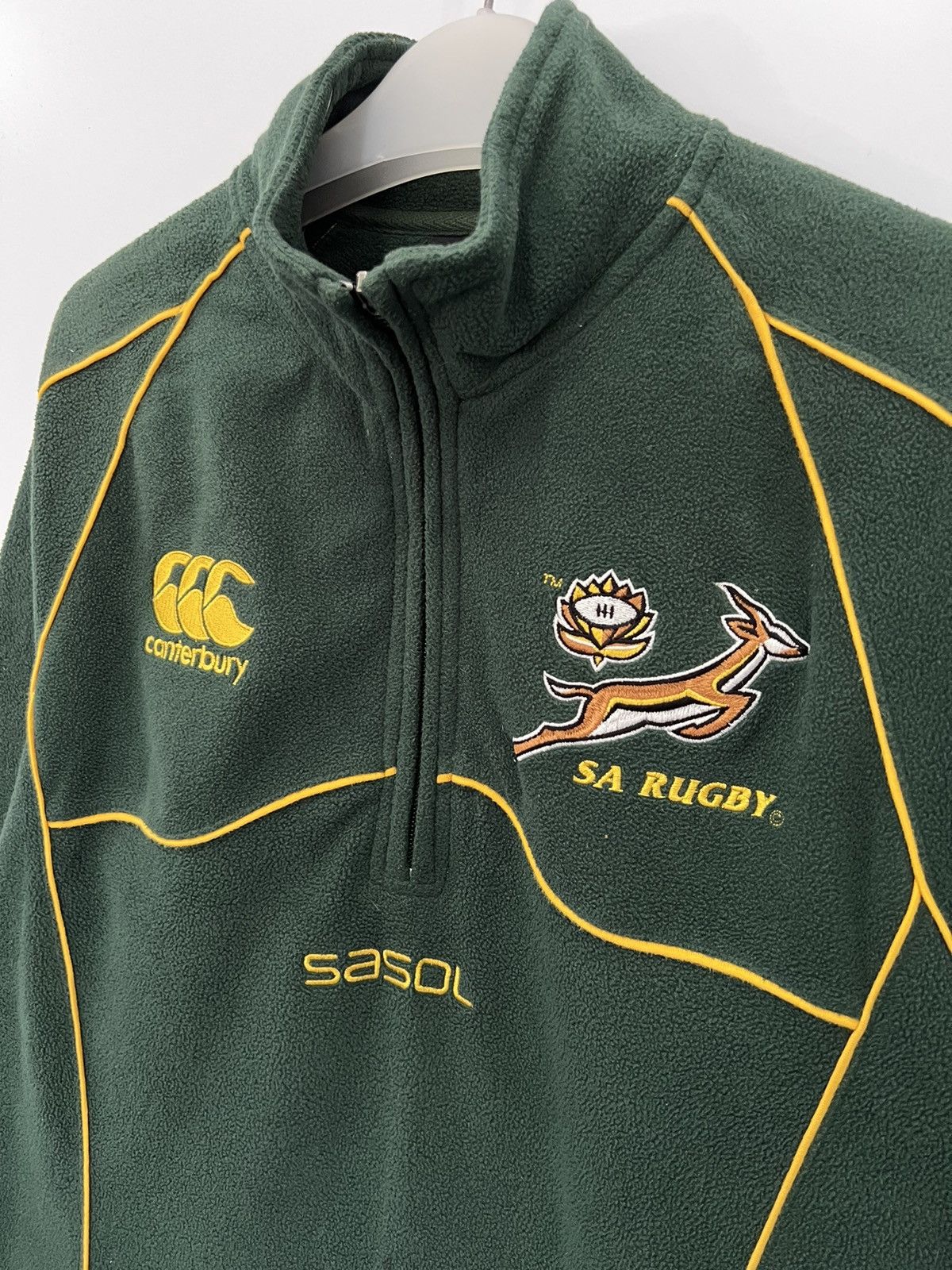 Canterbury of New Zealand 🔥 Canterbury S.Africa Springbok Rugby Club Half zip Sweat S Size US XS / EU 42 / 0 - 4 Thumbnail