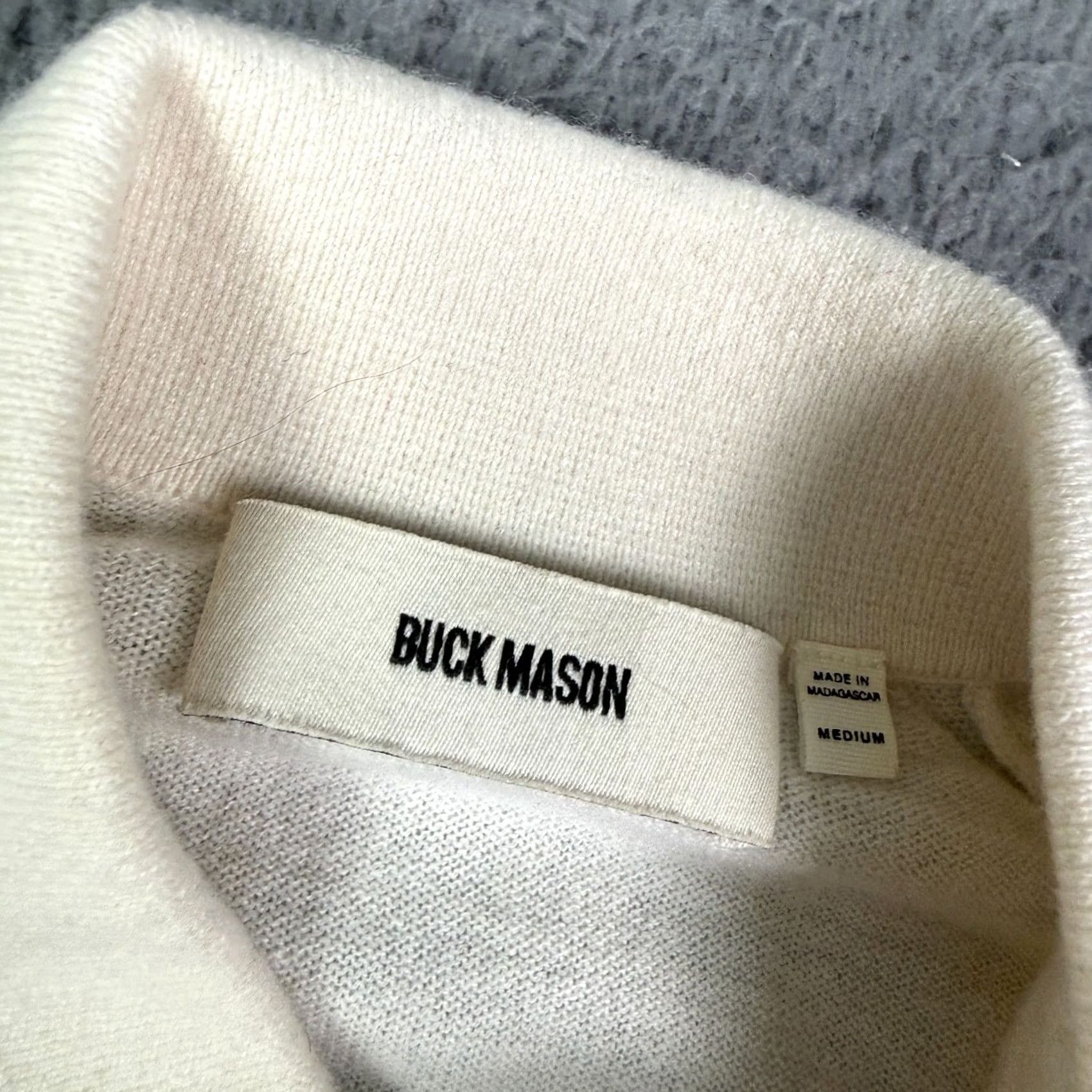 Buck Mason Buck Mason California Cashmere Collared Cardigan Sweater Mens M Ecru Cream Size US M / EU 48-50 / 2 - 3 Thumbnail