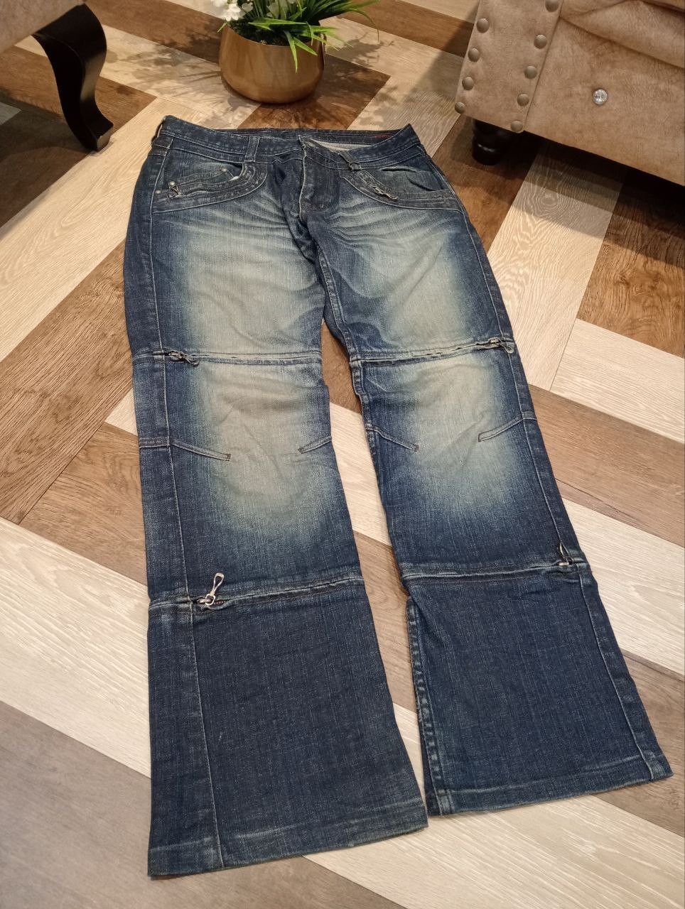 Nicole Club NICOLE CLUB FOR MEN JAPAN 3D DENIM WITH UNIQUE ZIPPER PANTS Size US 33 - 3 Thumbnail