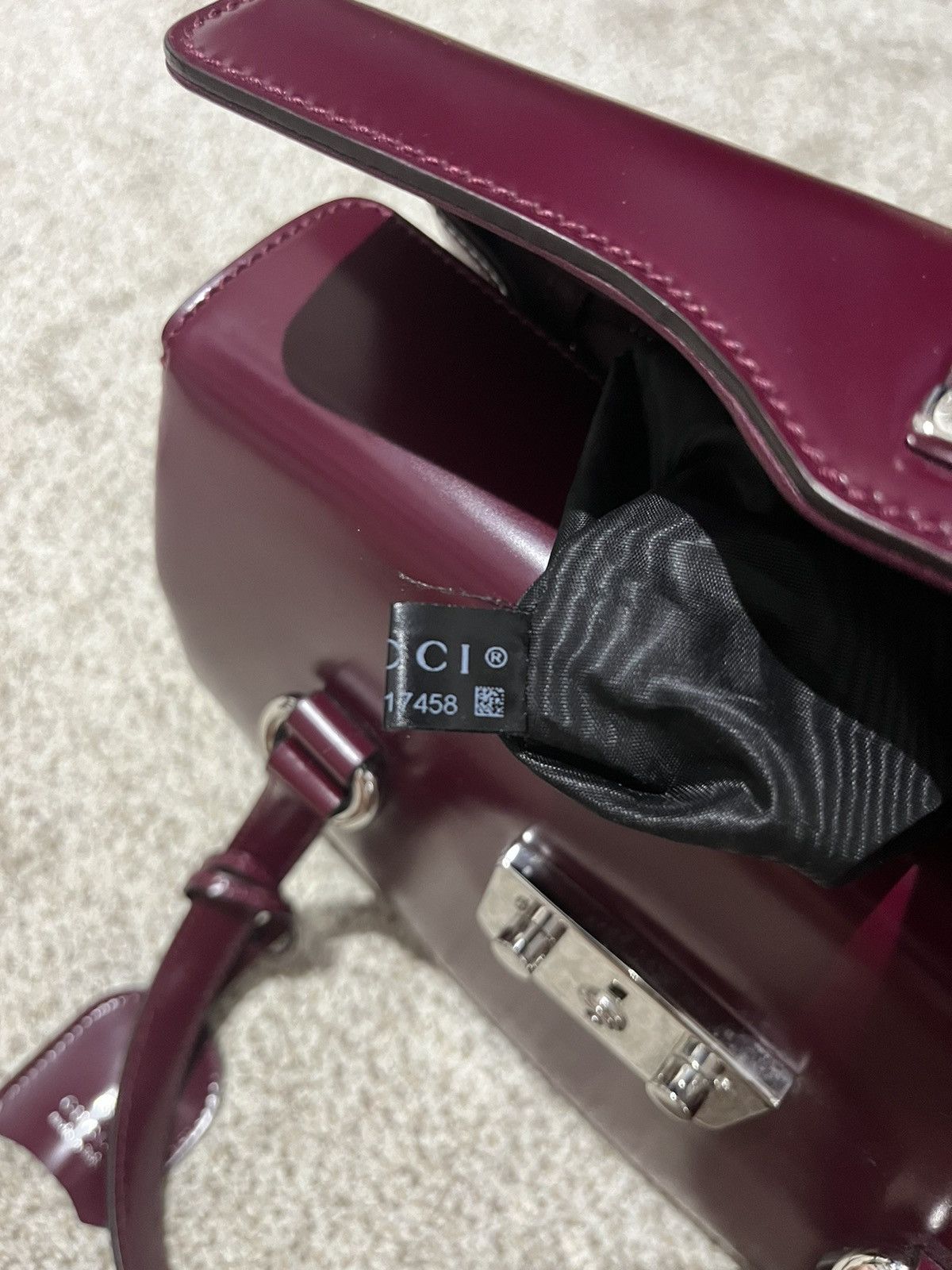 Gucci Gucci Burgundy Lady Lock Handbag Size ONE SIZE - 8 Thumbnail