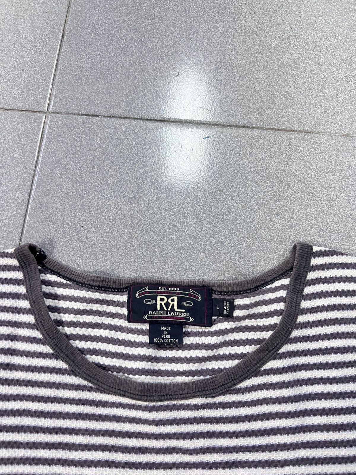 RRL Ralph Lauren RRL Double RL Striped Long Sleeve Tshirt Size US L / EU 52-54 / 3 - 4 Thumbnail