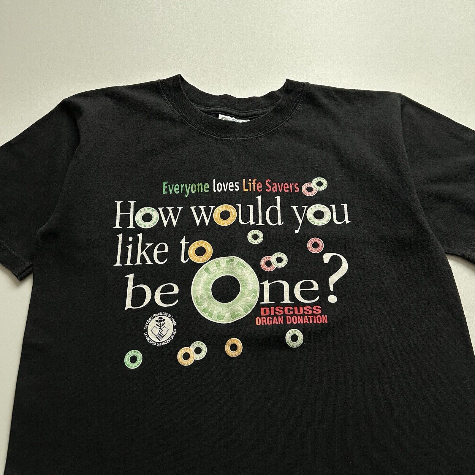 Gildan Vintage 90s Life Savers Candy Organ Donation T Shirt Small Size US S / EU 44-46 / 1 - 2 Thumbnail