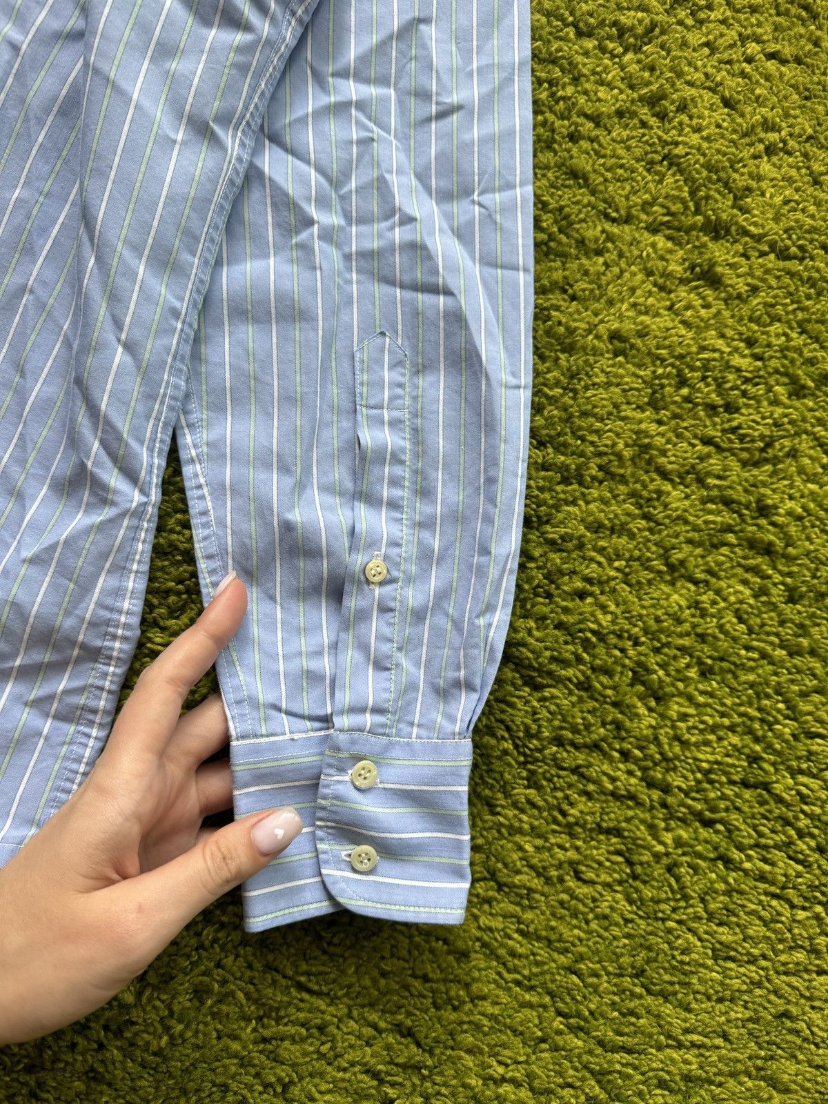 Designer × Vintage × Yves Saint Laurent Yves Saint Laurent YSL 90s vintage striped buttons up shirt Size US L / EU 52-54 / 3 - 8 Thumbnail