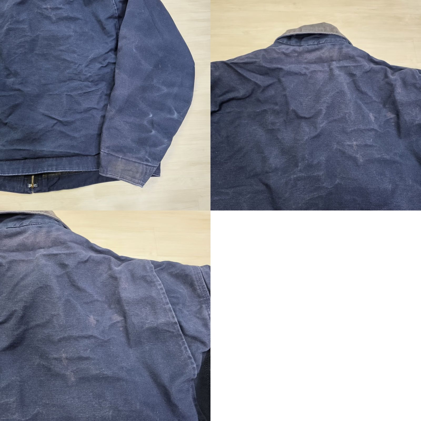 Carhartt VINTAGE Carhartt Jacket Detroit J172 DNY 4XL Navy Blue Blanket Lined Bomber Zip Pockets Mid-Length Regular Mens USA 80s 90s Fade Size US XXL / EU 58 / 5 - 10 Thumbnail