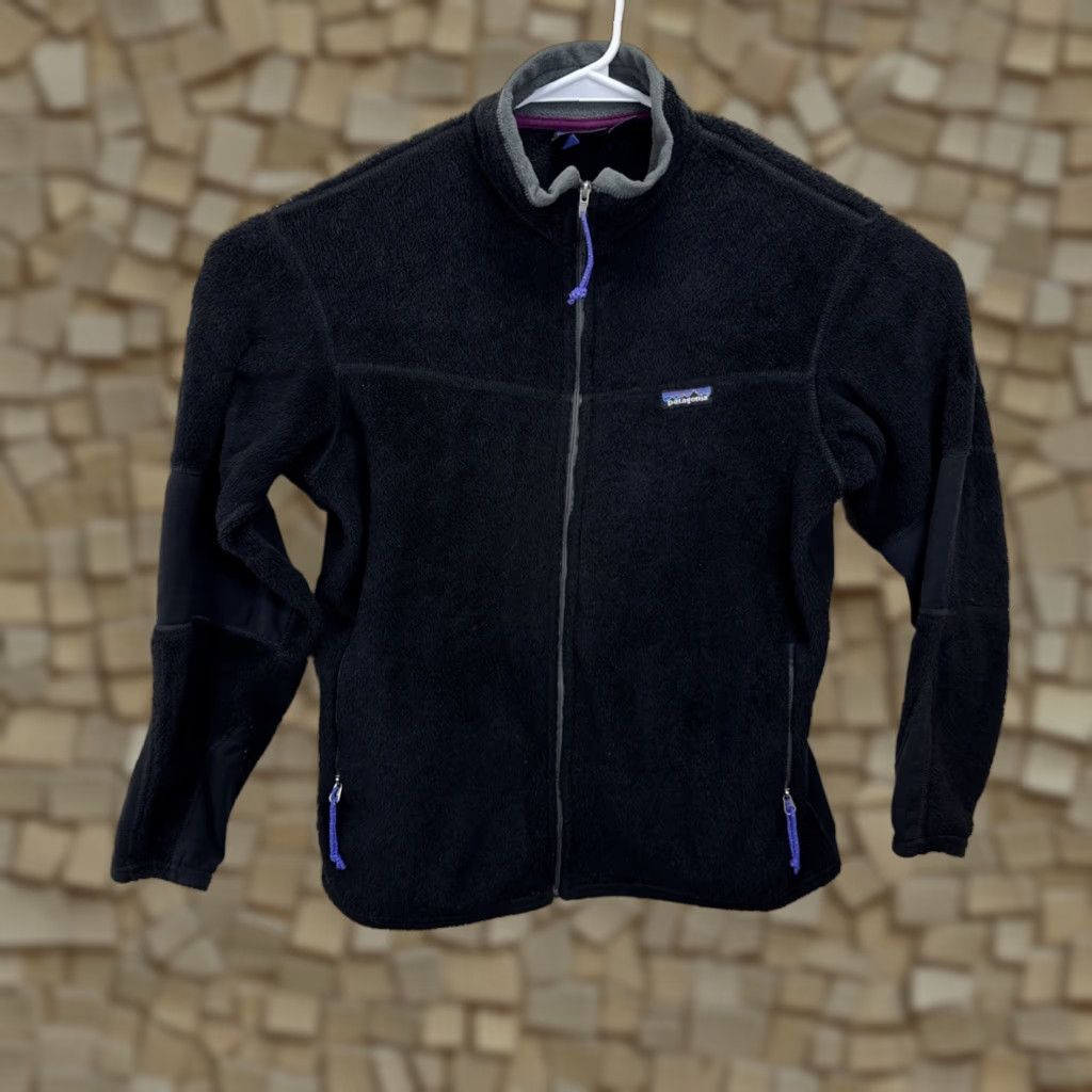 VINTAGE Patagonia Women’s Jacket XL Regulator PolarTec Deep Pile Sherpa Fleece Black Full Zip Zipped Pockets 90s USA Mens/Womens?