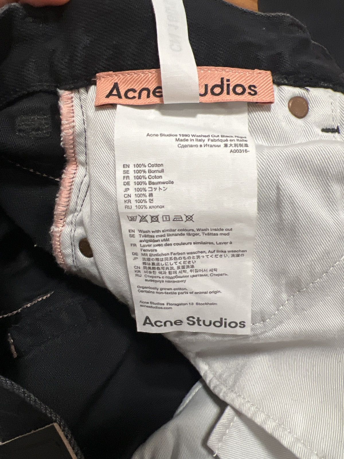 Acne Studios acne studios FW21 black denim jeans NWT Size 26" / US 2 / IT 38 - 4 Thumbnail