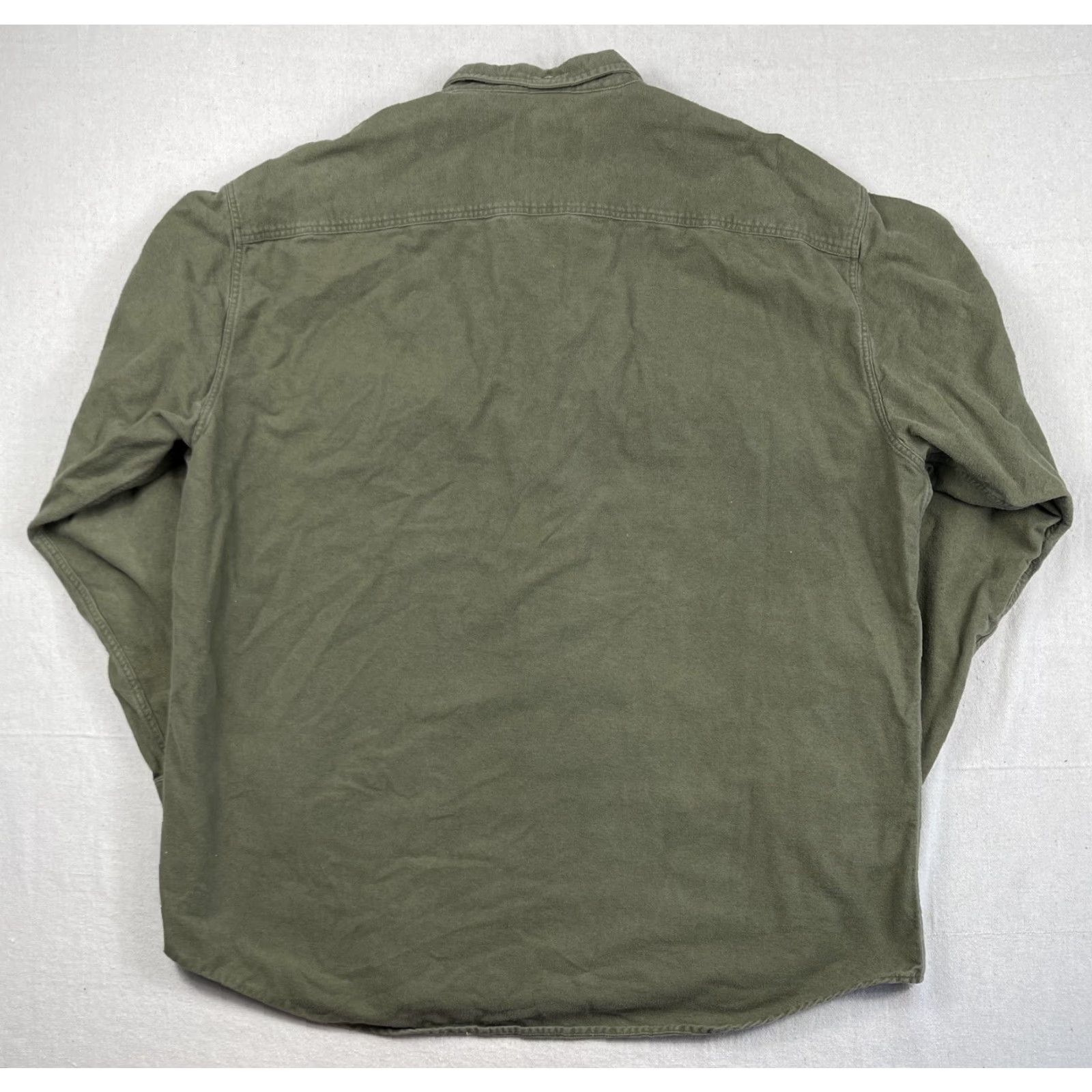 Vintage Cabela's Shirt Chamois Flannel Long Sleeve Button-Up Green XL Men Hunting Casual Workwear Size US XL / EU 56 / 4 - 2 Thumbnail