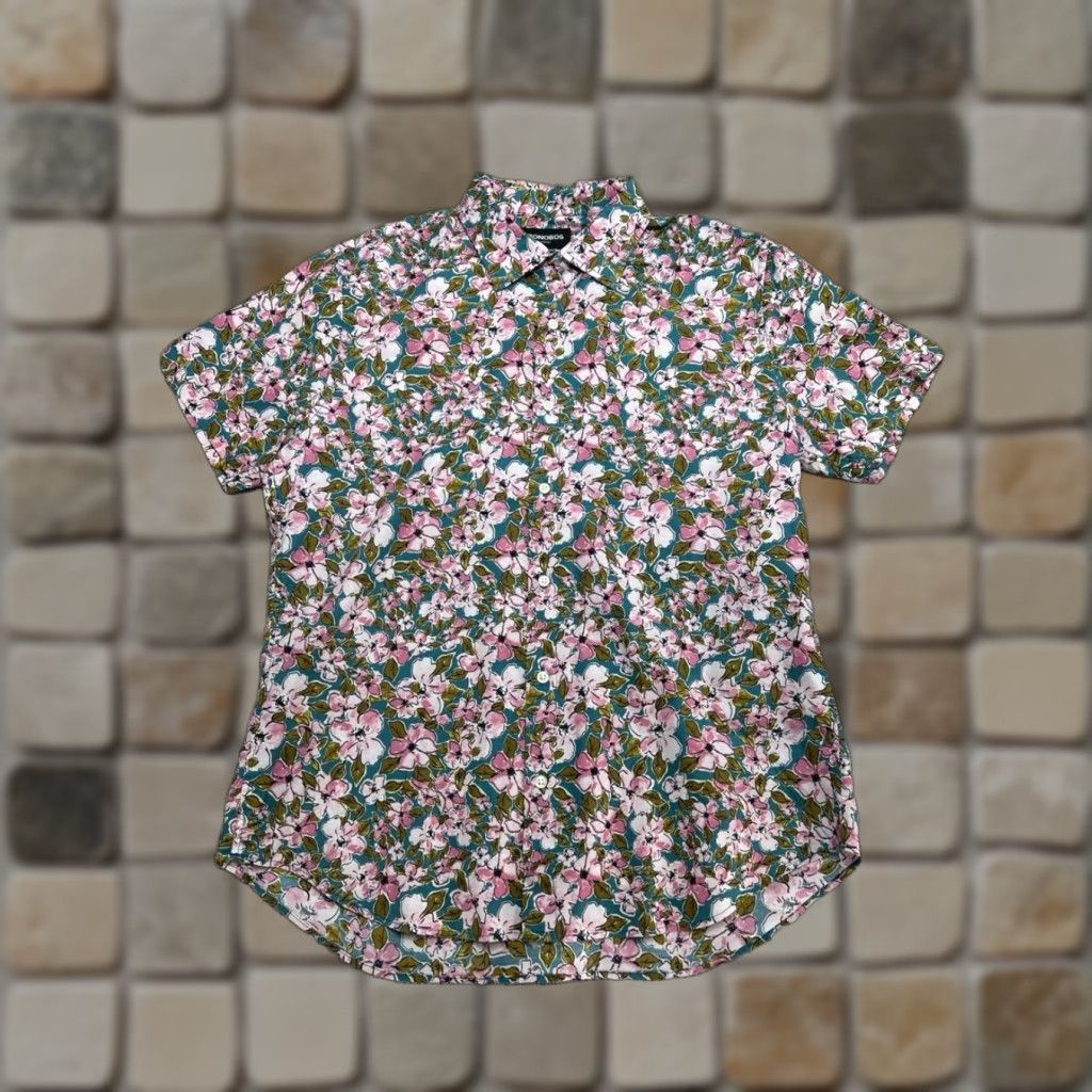 Bonobos Bonobos Shirt Men Large Multicolor Floral Cotton Stretch Slim Fit Beach Hawaiian Size US L / EU 52-54 / 3 - 1 Thumbnail
