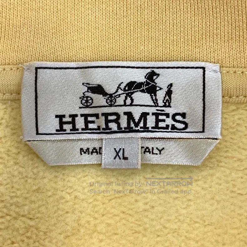 Hermes Hermes Yellow geometric pattern leather embroidery cotton Size US XL / EU 56 / 4 - 5 Thumbnail