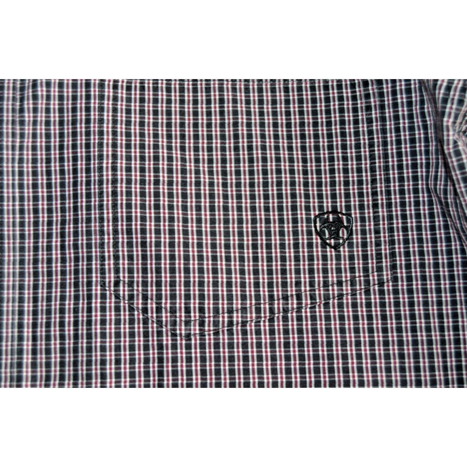 Ariat Ariat Pro Series Shirt Men's Black Plaid Slim Fit L Cotton Blend Shirt Size US L / EU 52-54 / 3 - 3 Thumbnail