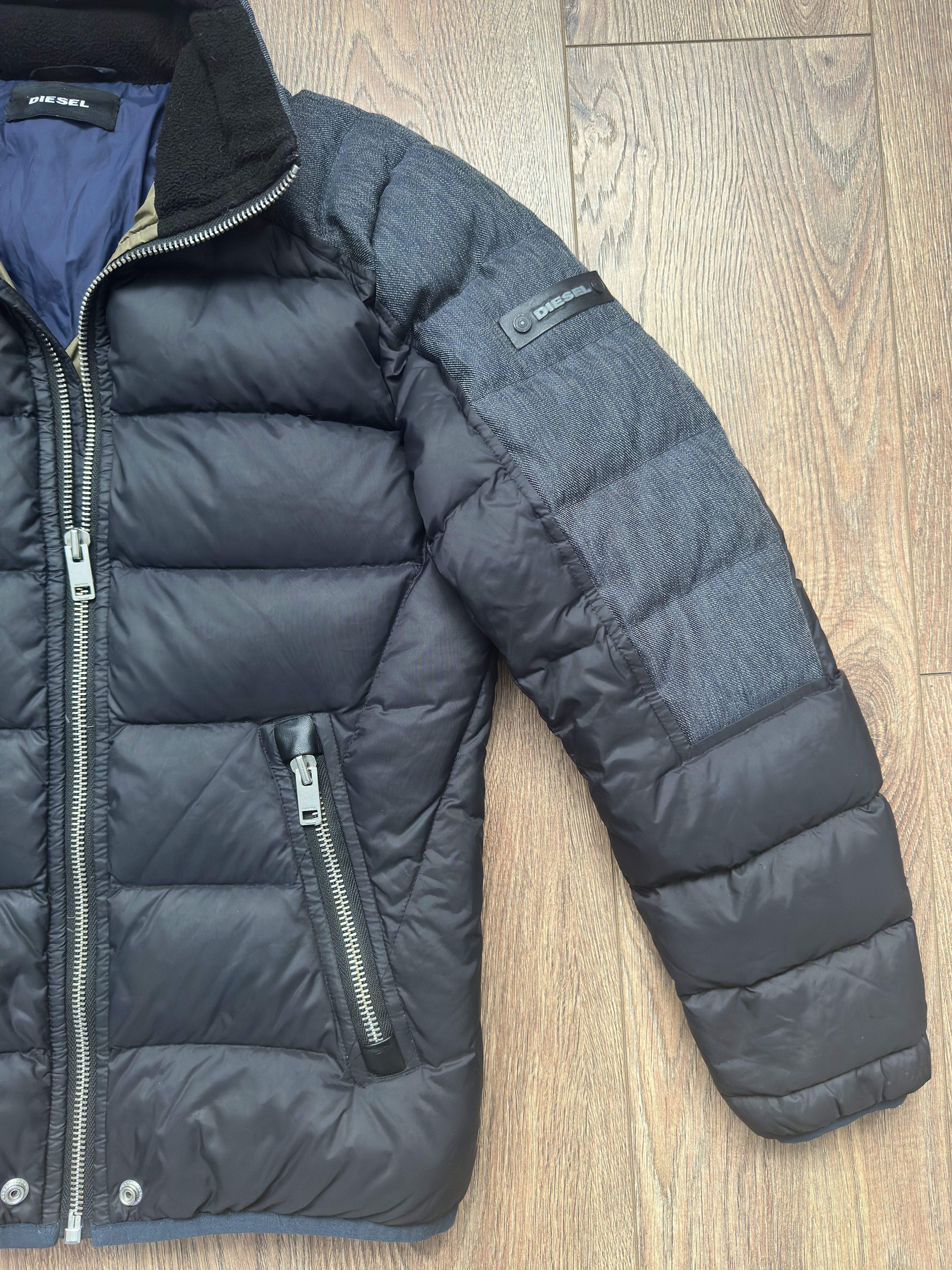 Diesel Diesel Down Puffer Jacket Black Gray Size S-M Casual Clothin Size US M / EU 48-50 / 2 - 25 Thumbnail