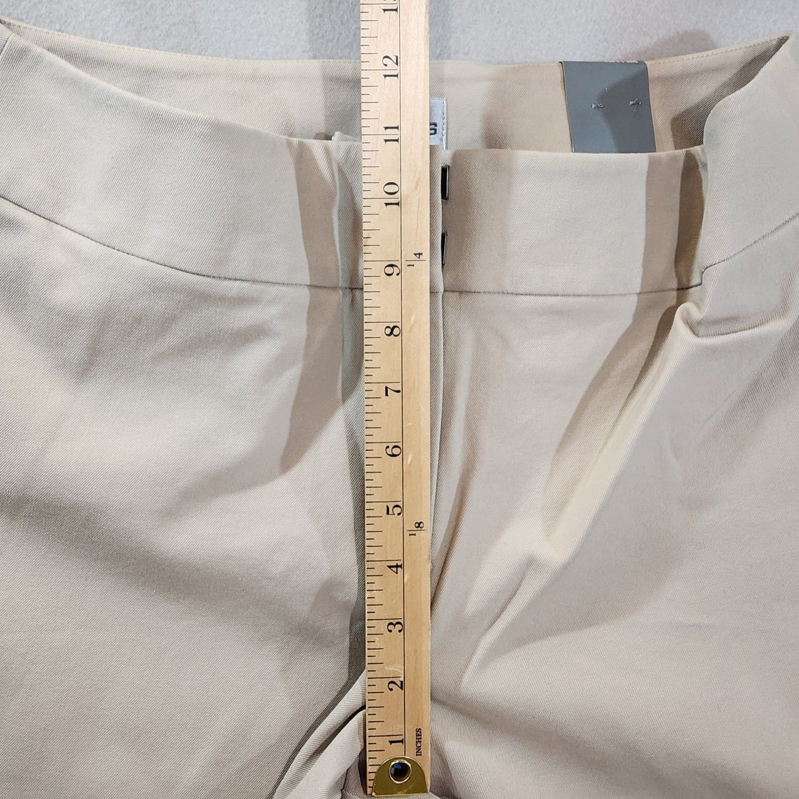 Chicos Chico's Original Straight Leg Trousers Women Size 10 Tan New Size 32" / US 10 / IT 46 - 5 Thumbnail