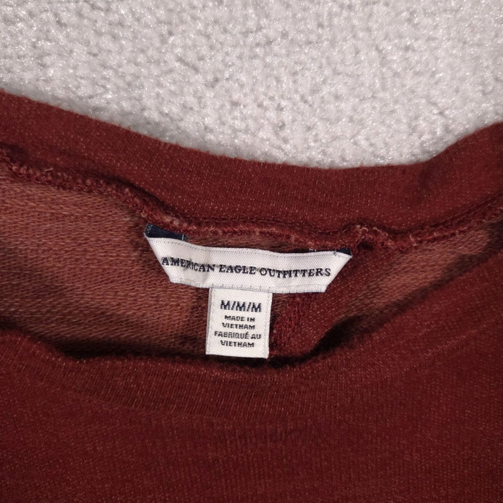 American Eagle Outfitters VINTAGE? No. American Eagle Outfitters Sweater Womens Medium Red Crew Neck Long Sleeve Open Back Twist Pullover Size M / US 6-8 / IT 42-44 - 4 Thumbnail