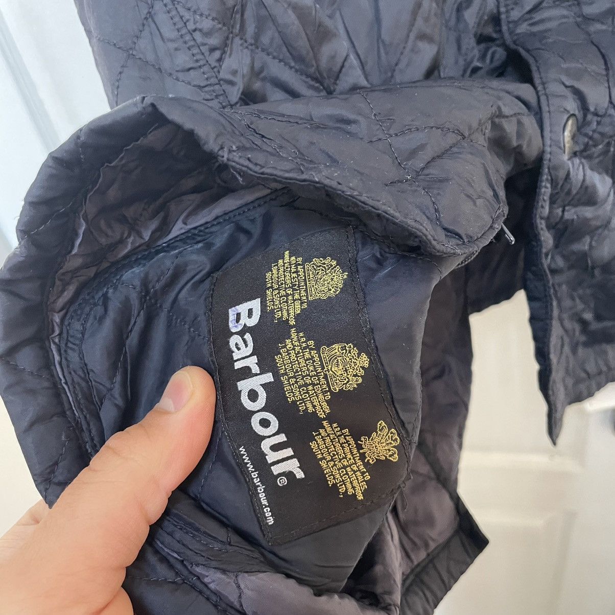 Barbour × Designer Barbour Quilted jacket men’s Navypadded Powell Quilt cot Size US XL / EU 56 / 4 - 3 Thumbnail