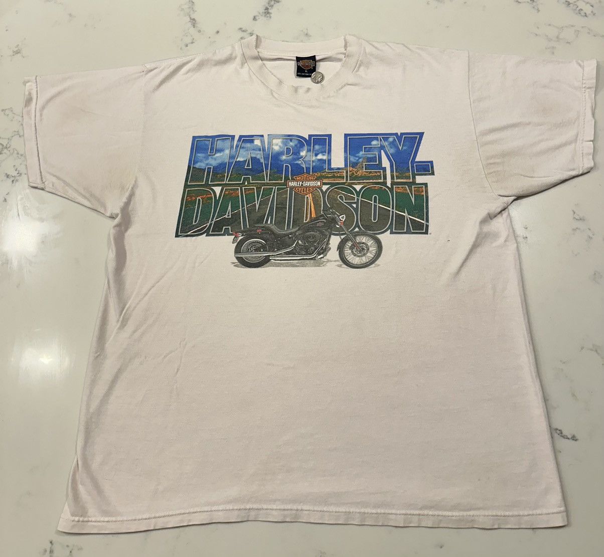 Harley Davidson × Vintage Vintage 2001 Y2K Harley Davidson T-Shirt Size XL Franklin TN Size US XL / EU 56 / 4 - 1 Thumbnail