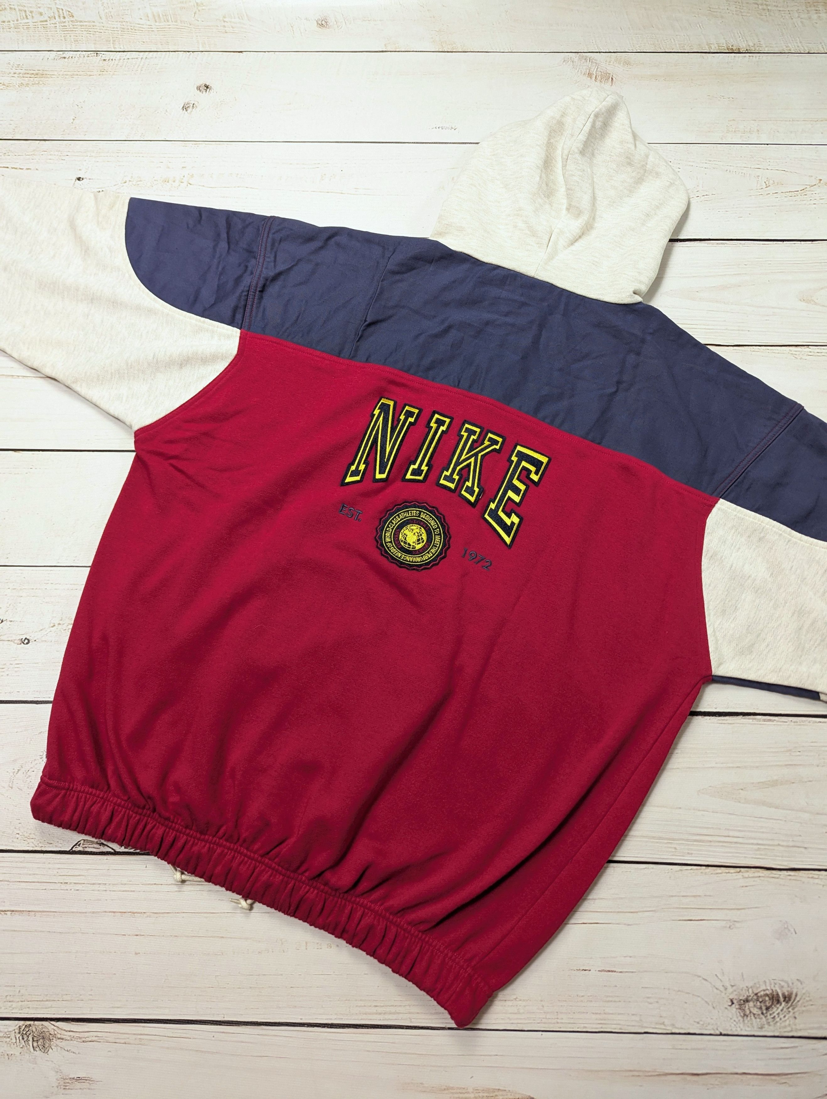 Nike Nike vintage 1980 big logo spell out hoodie size XL Size US XL / EU 56 / 4 - 2 Thumbnail