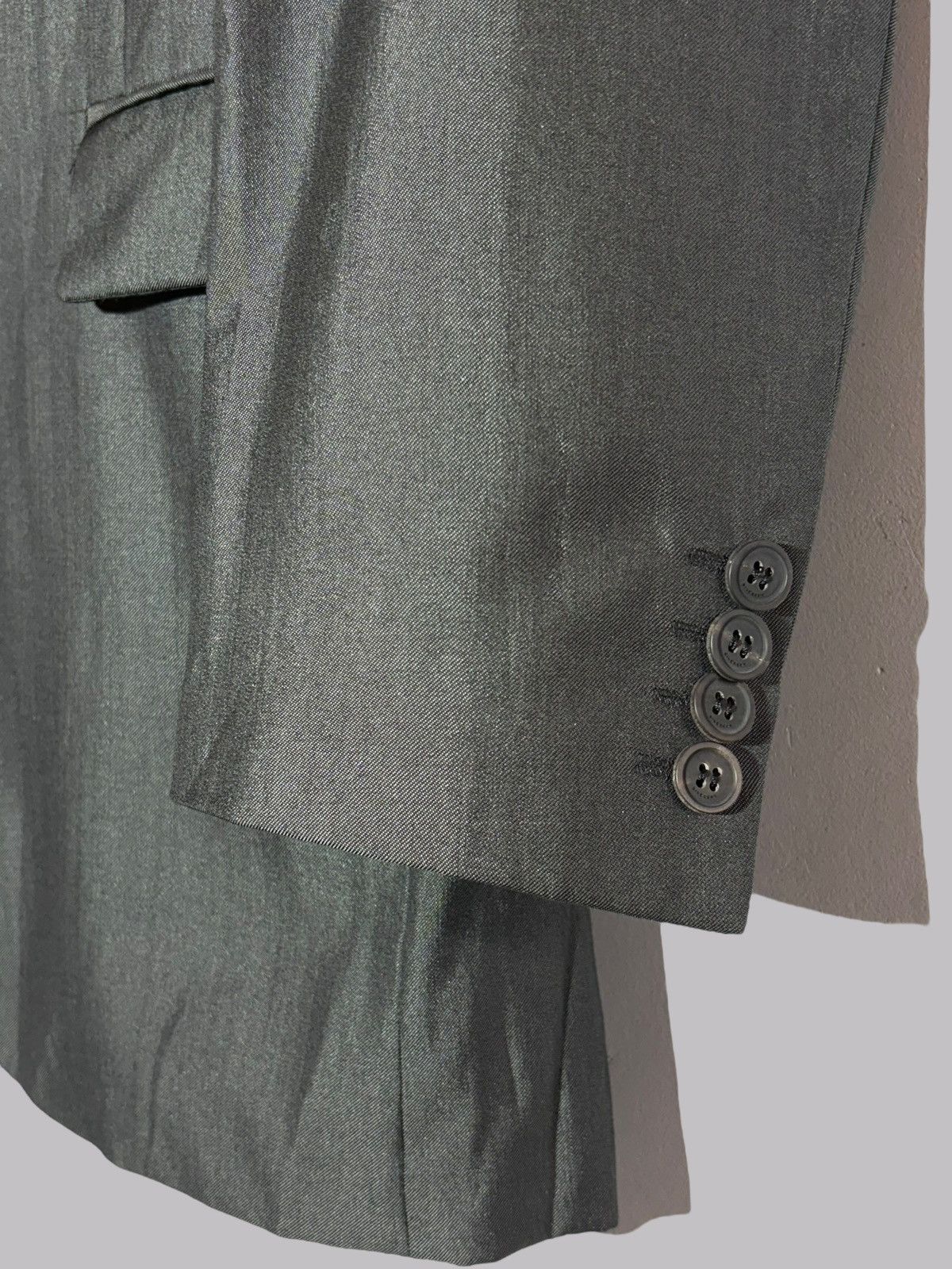 Givenchy Givenchy Paris Shiny Charcoal Grey Blazer Wool Silk Jacket Size 50R - 8 Thumbnail