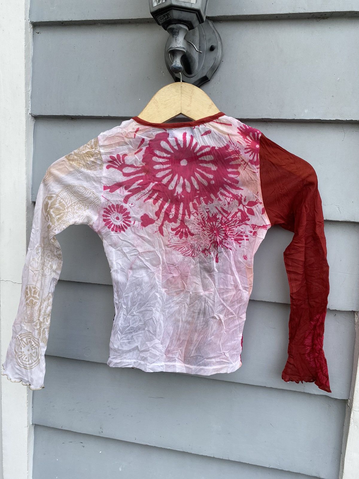Kenzo Kenzo Junior/Kids Japanese Red Pink Flower Mesh Longsleeve Size L / US 10 / IT 46 - 2 Thumbnail