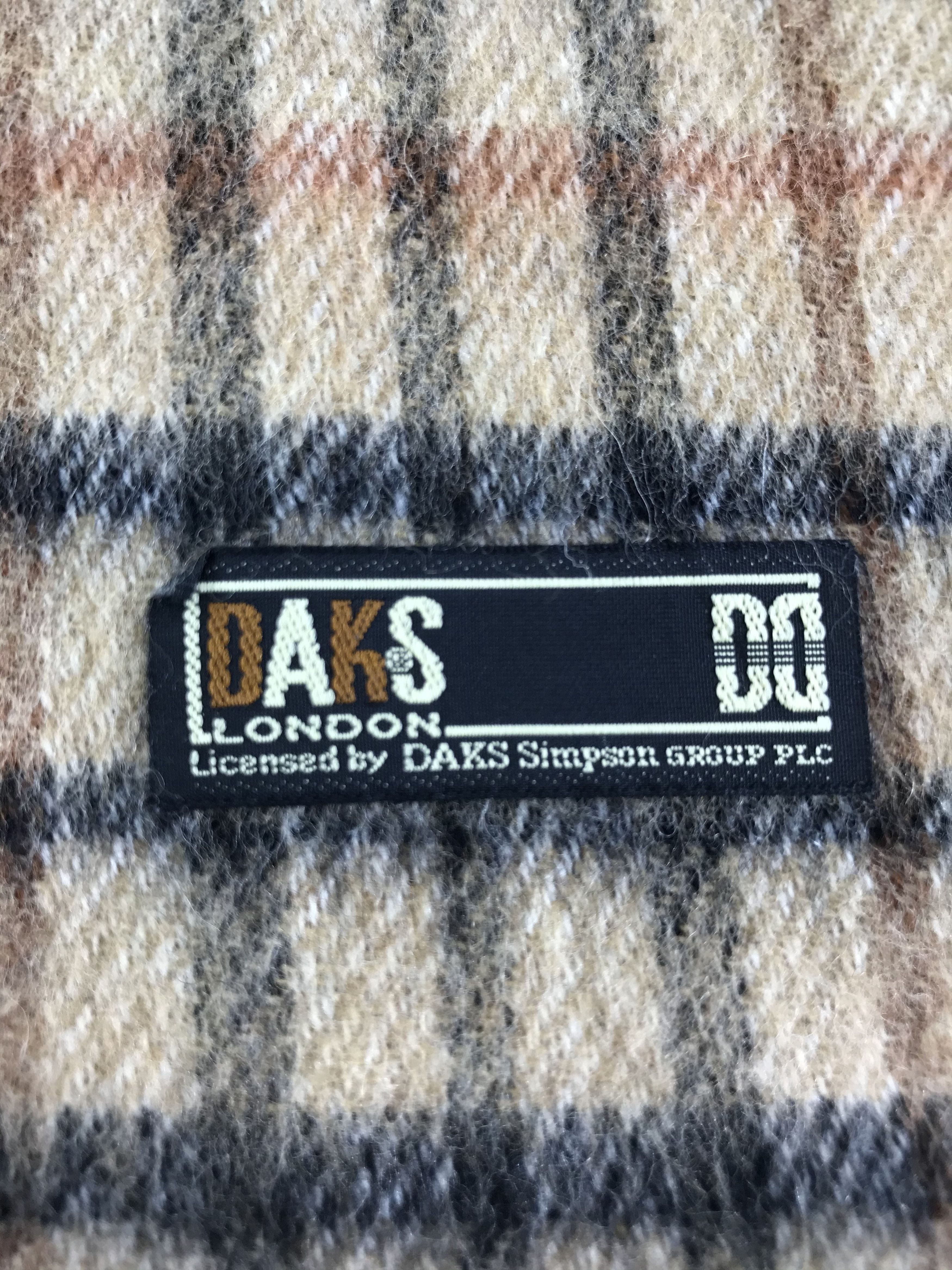 DAKS DAKS London Nova Check Wool Scarf Muffler V28 Size ONE SIZE - 4 Thumbnail