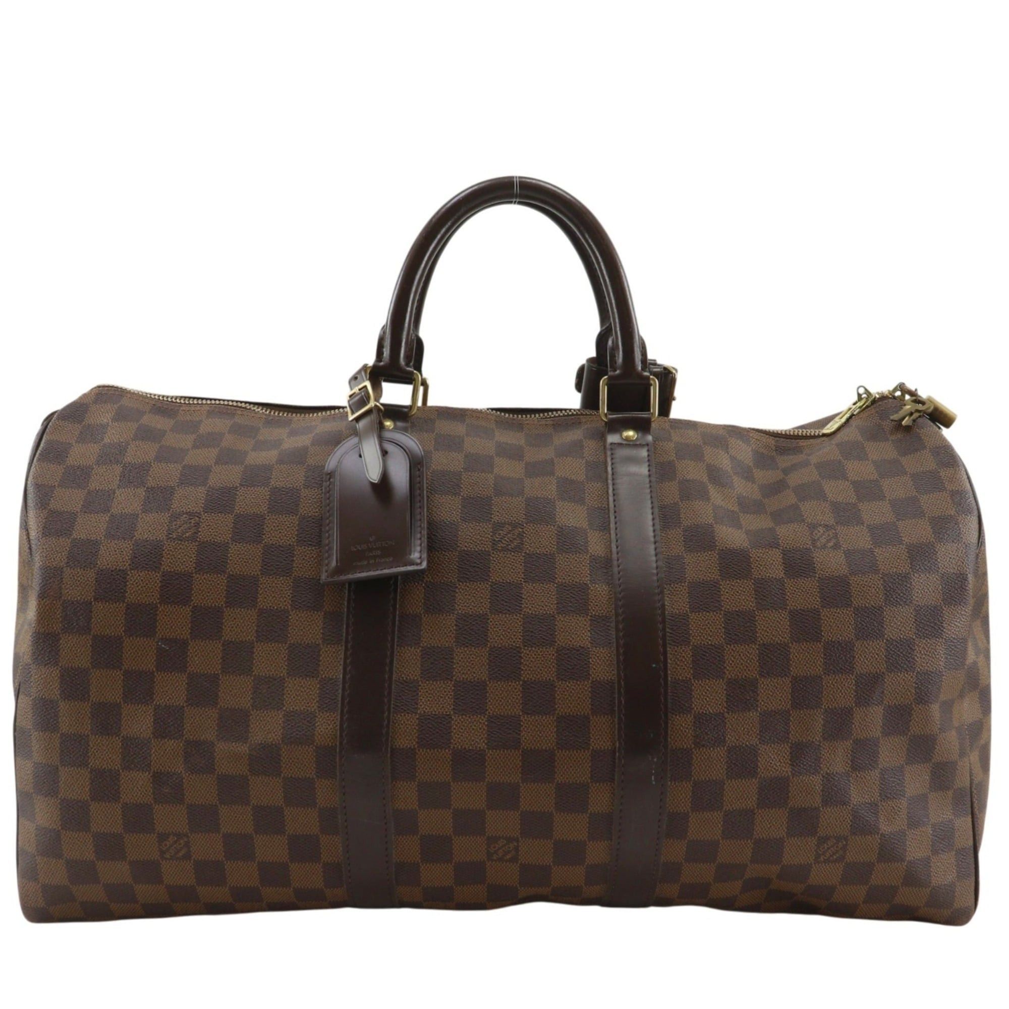 Louis Vuitton Louis Vuitton Keepall 50 Boston Bag N41427 Damier Canvas 2009 Brown MB1099 A4 Double Zipper Keepall50 Unisex Size ONE SIZE - 1 Thumbnail