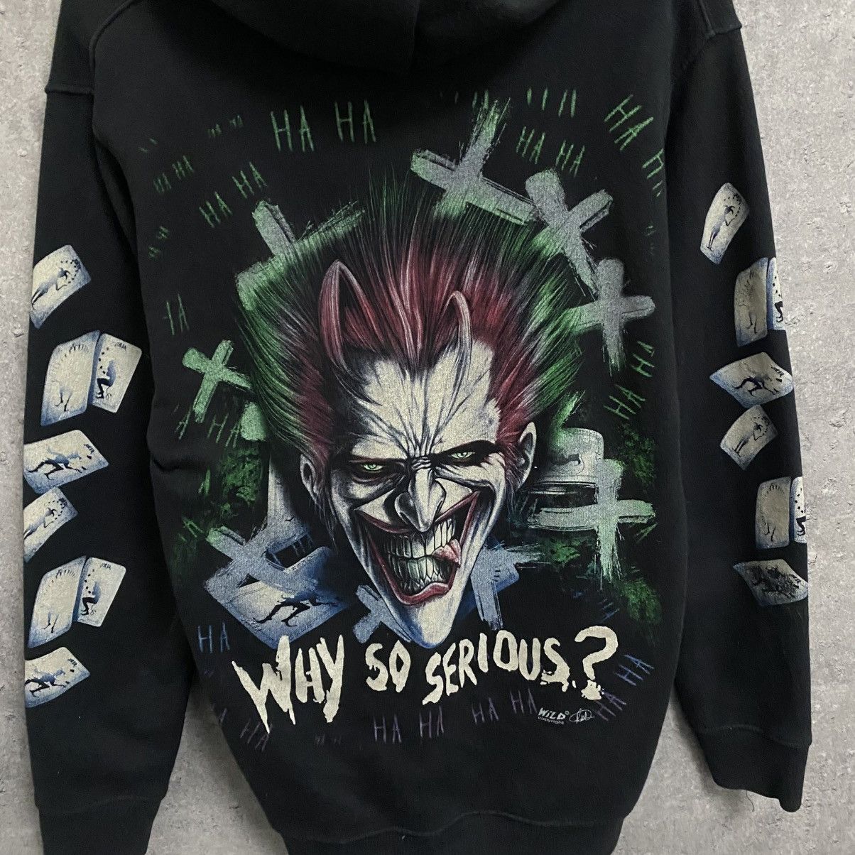 Japanese Brand Vintage Wild Joker Why So Serious Zip Hoodie Y2K Size US M / EU 48-50 / 2 - 10 Thumbnail