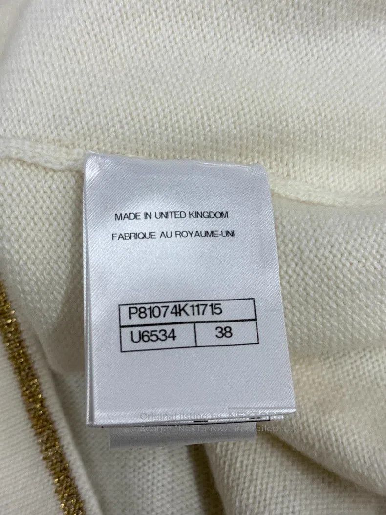 Chanel Chanel 26C white gold-edged cashmere knitted cardigan coat Size XS / US 0-2 / IT 36-38 - 5 Thumbnail