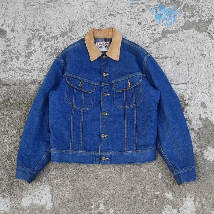 Vintage VTG Lee Strom Rider Blanket Lined Denim Jacket | Grailed