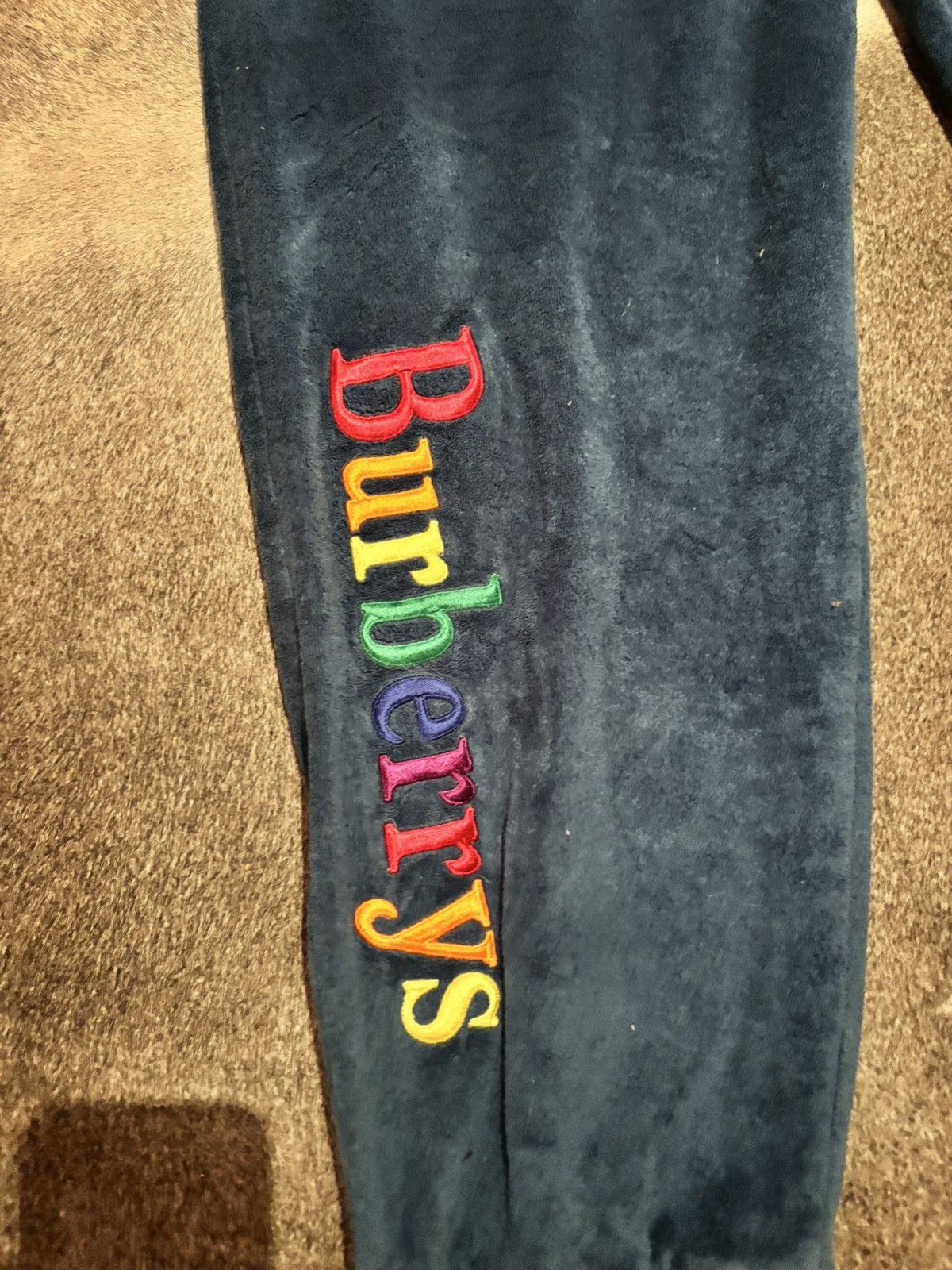 Burberry Burberrys Burberry Blue Towel Pants Rainbow Burberrys 2016 Size US 30 / EU 46 - 2 Thumbnail