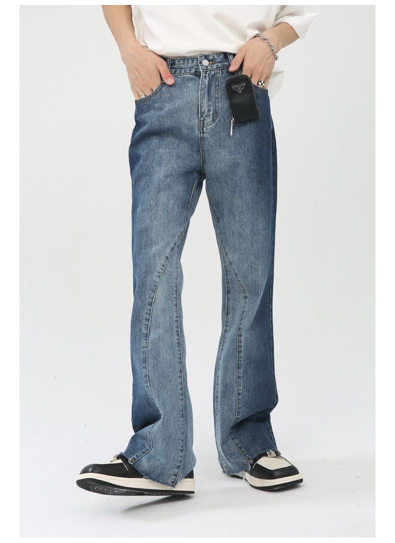 Japanese Brand × Jean Japanese gradient straight-leg casual flared raw-edge jeans Size US 33 - 1 Thumbnail