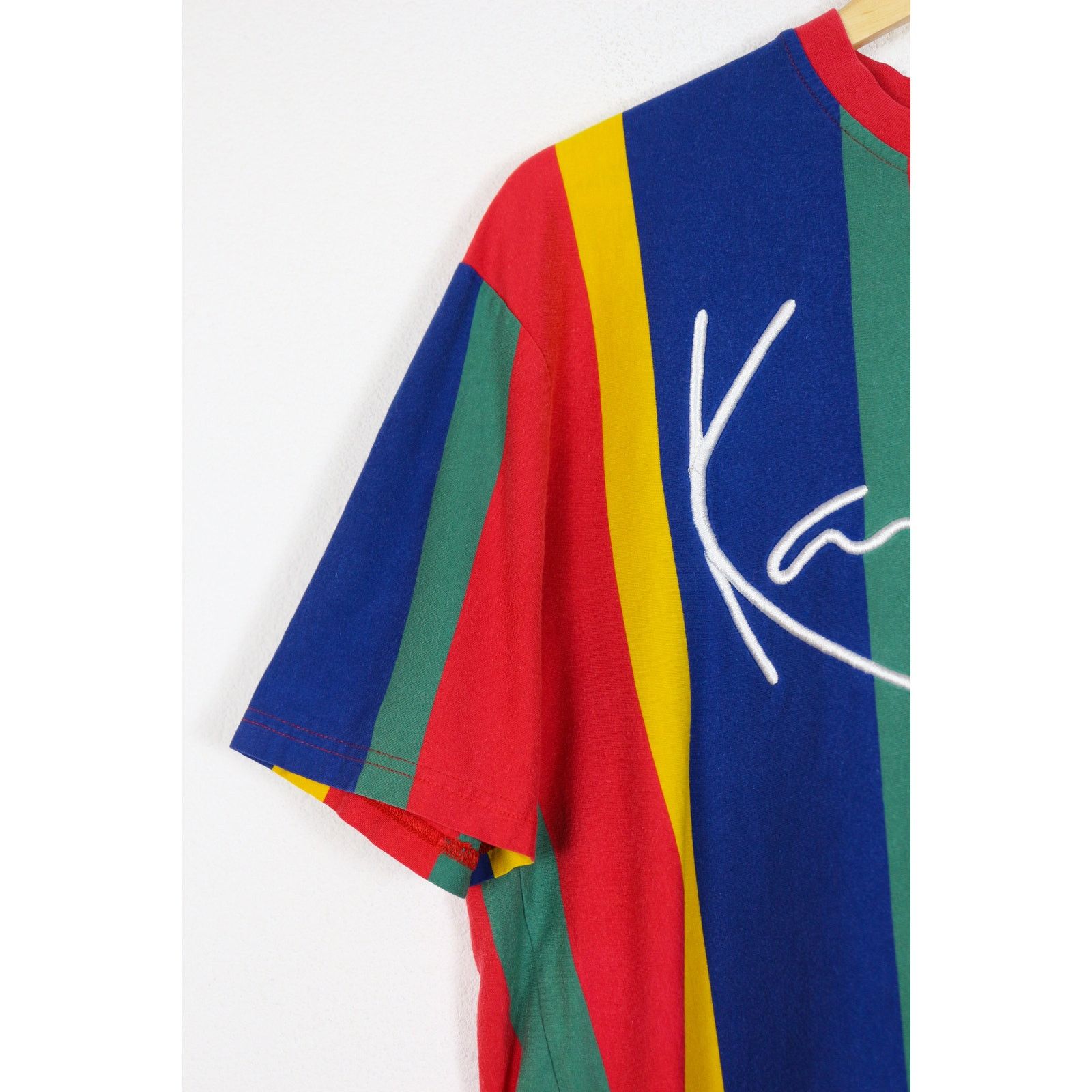 Karl Kani Karl Kani Multicolor Striped Logo Crew Tee T-shirt Y2K M 48 Size US M / EU 48-50 / 2 - 2 Thumbnail