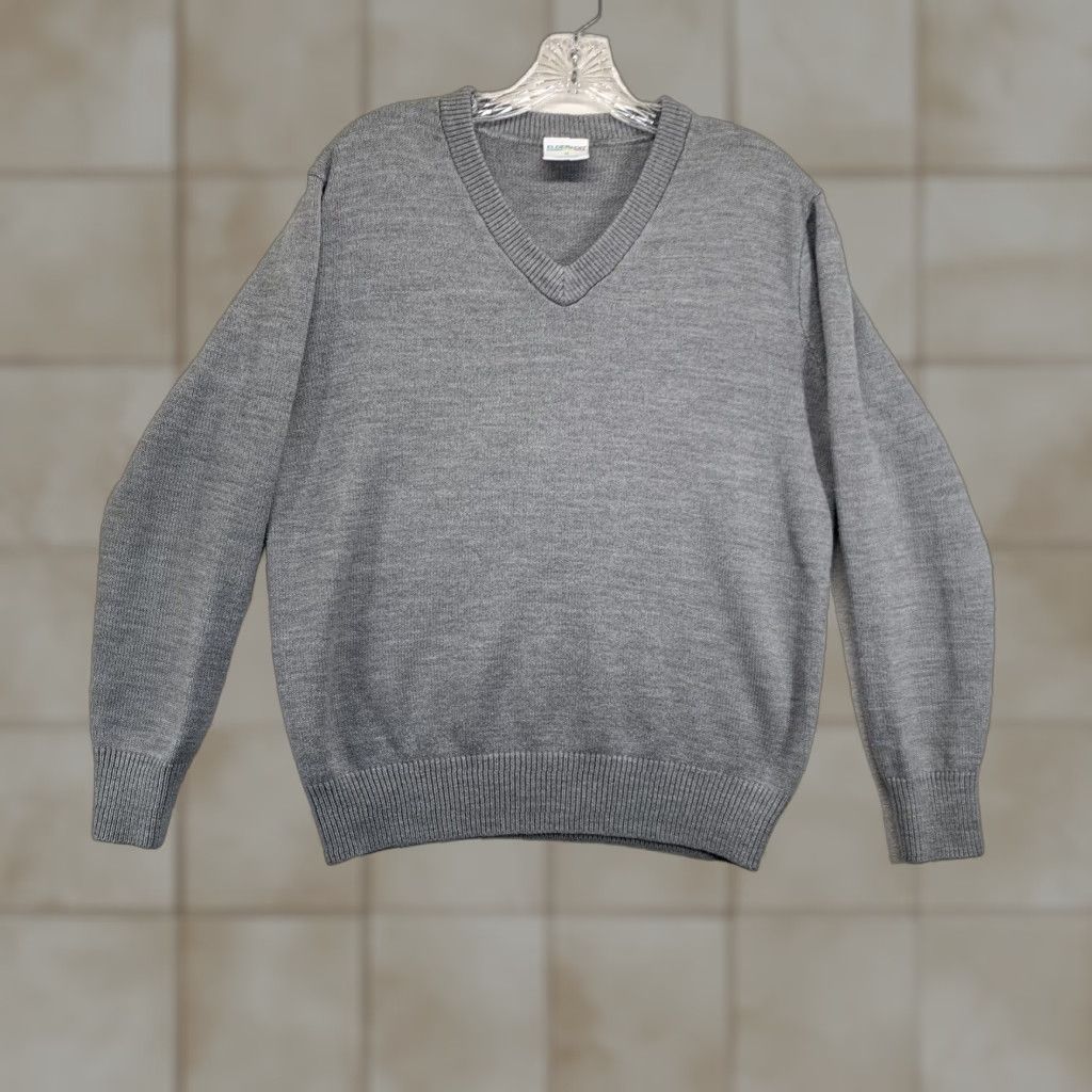 Vintage VINTAGE El Dorado Men's Gray Sweater Medium Acrylic Long Sleeve V-Neck 80s 90s Classic Size US M / EU 48-50 / 2 - 1 Thumbnail