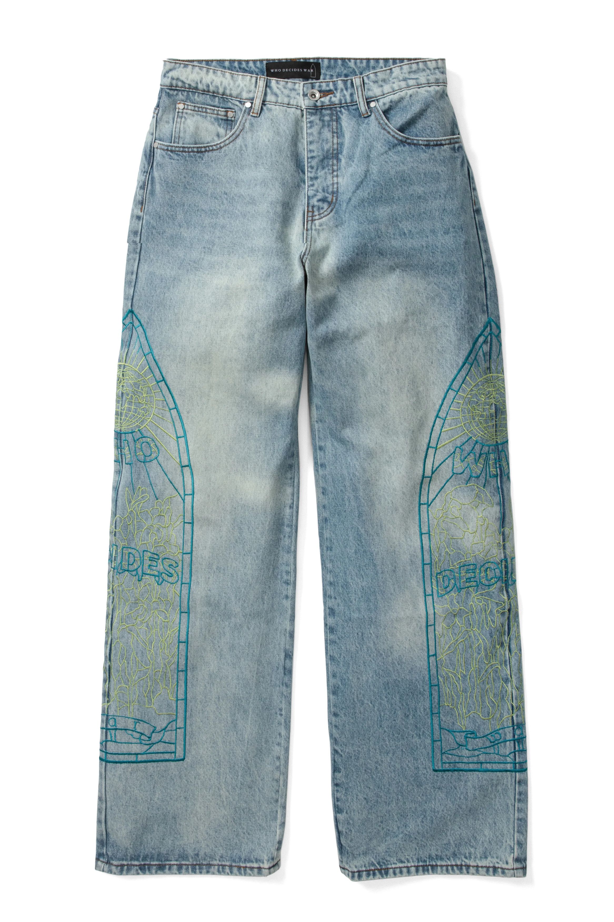 Who Decides War Who Decides War Virtuous Embroidered Jeans Size US 32 / EU 48 - 1 Thumbnail