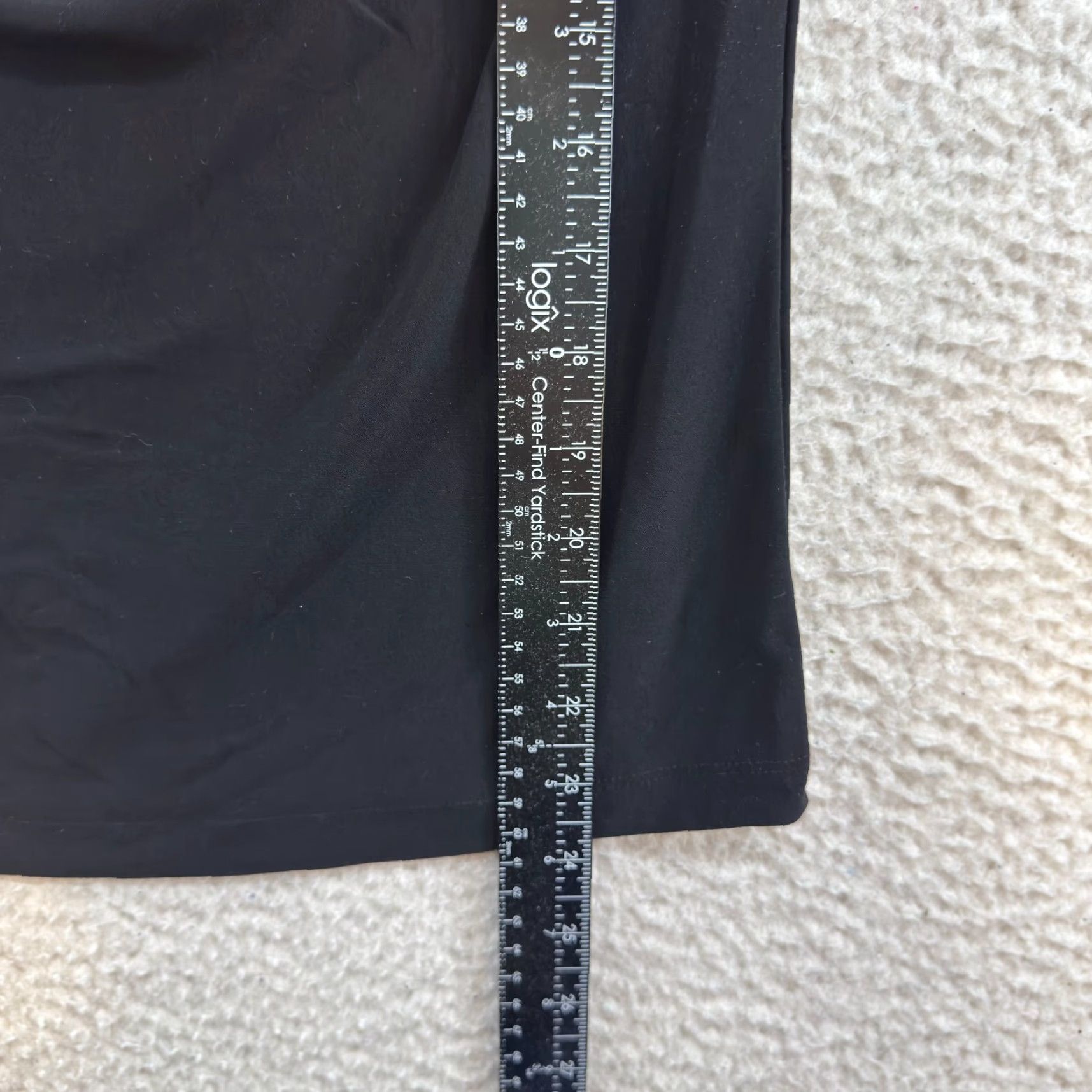 Vintage VINTAGE 90s Y2K Top Black L/XL Shirt Women Siren Cowl Office Slinky Stretch Corpcore Size L / US 10 / IT 46 - 5 Thumbnail