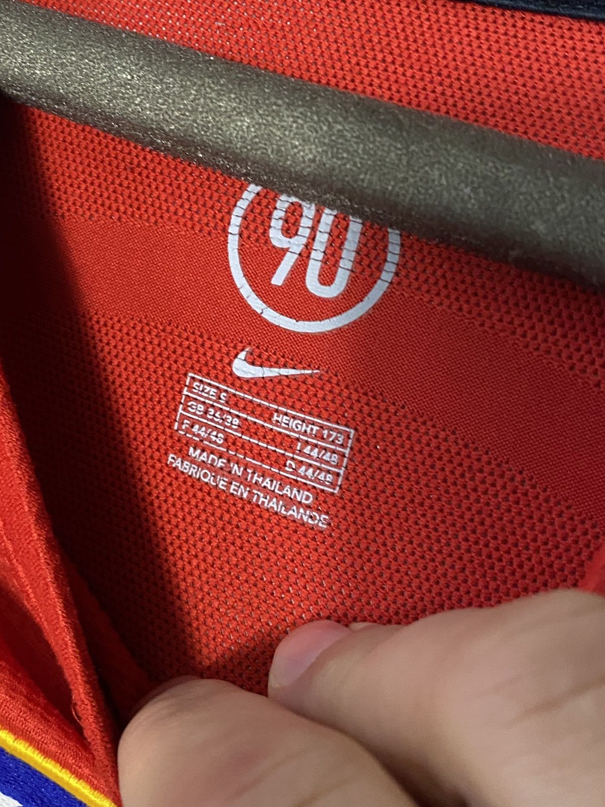 Nike × Vintage Vintage Athletico Madrid Nike Soccer Jersey Sweatshirt kit Size US S / EU 44-46 / 1 - 5 Thumbnail