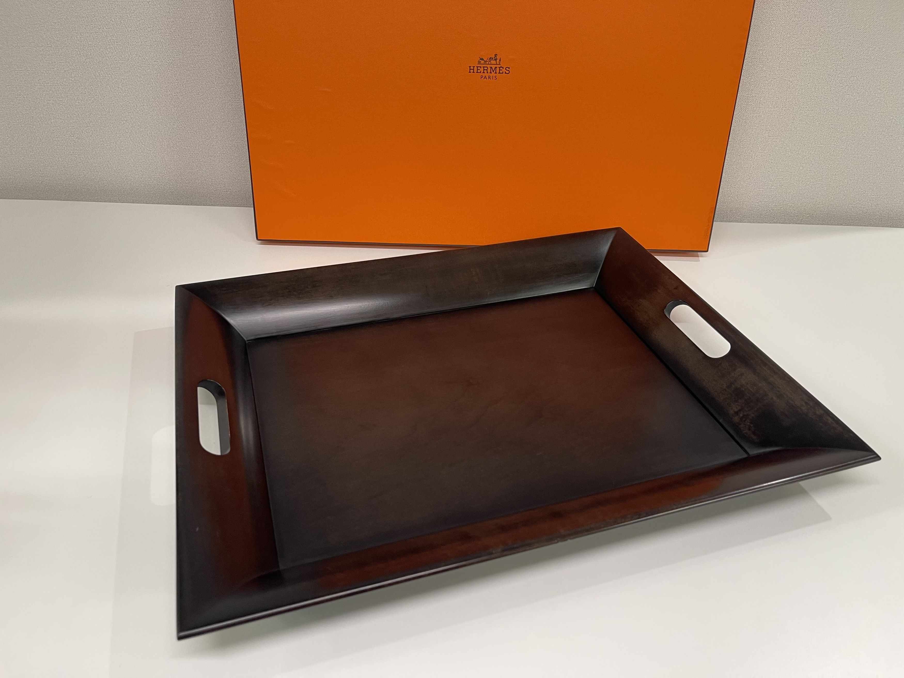 Hermes Hermes Square Rosewood Tray Size ONE SIZE - 2 Thumbnail