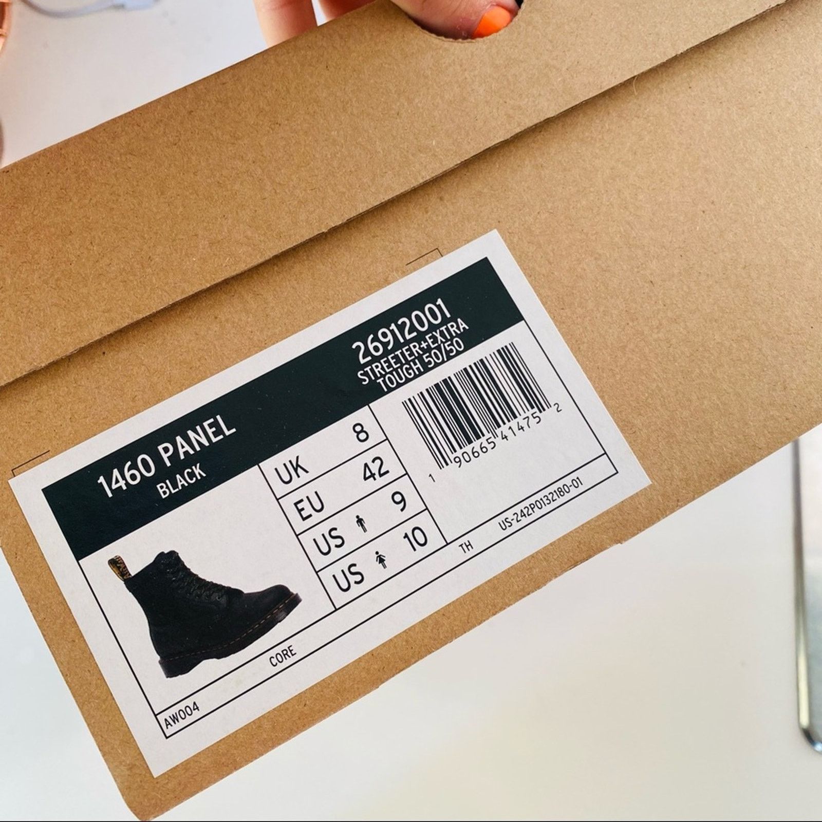 Dr. Martens NEW DR DOC MARTENS Black Leather Canvas Combat Ankle Boot 10 Size US 10 / IT 40 - 6 Thumbnail