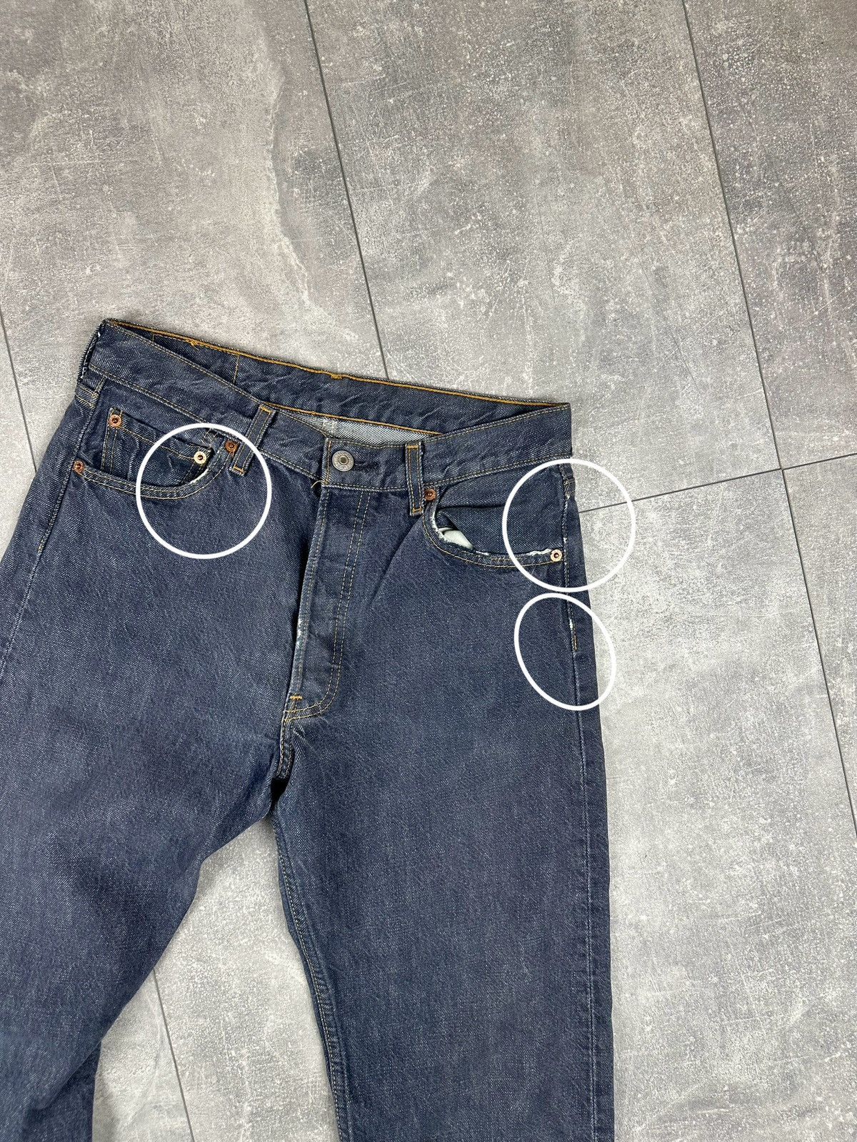 Levi's Levis 501 Silver Vintage Retro Denim Jeans Pants Size US 30 / EU 46 - 8 Thumbnail