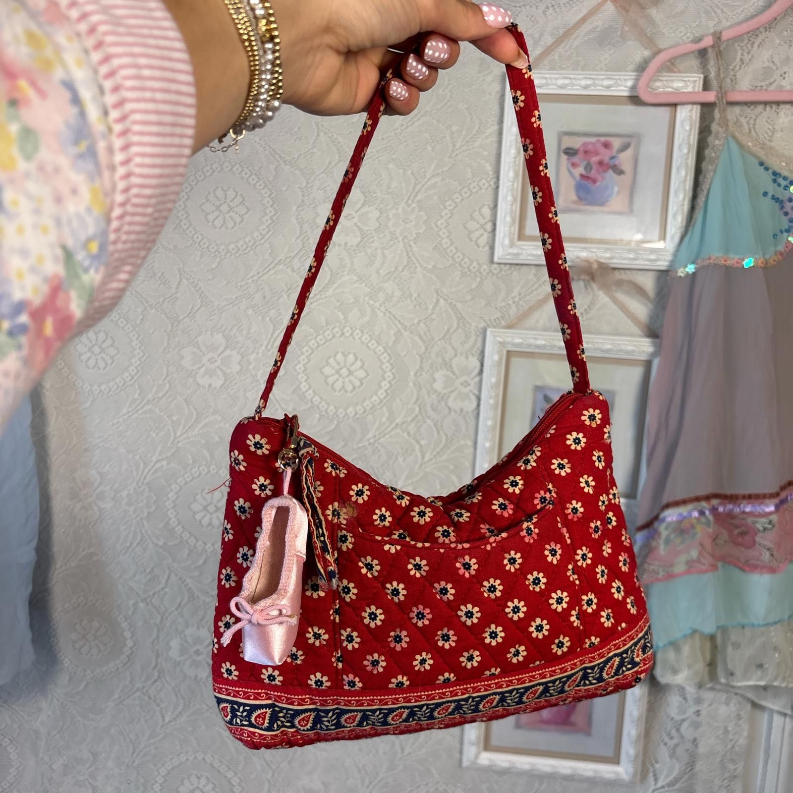 Other vintage red quilted vera bradley purse Size ONE SIZE - 2 Thumbnail