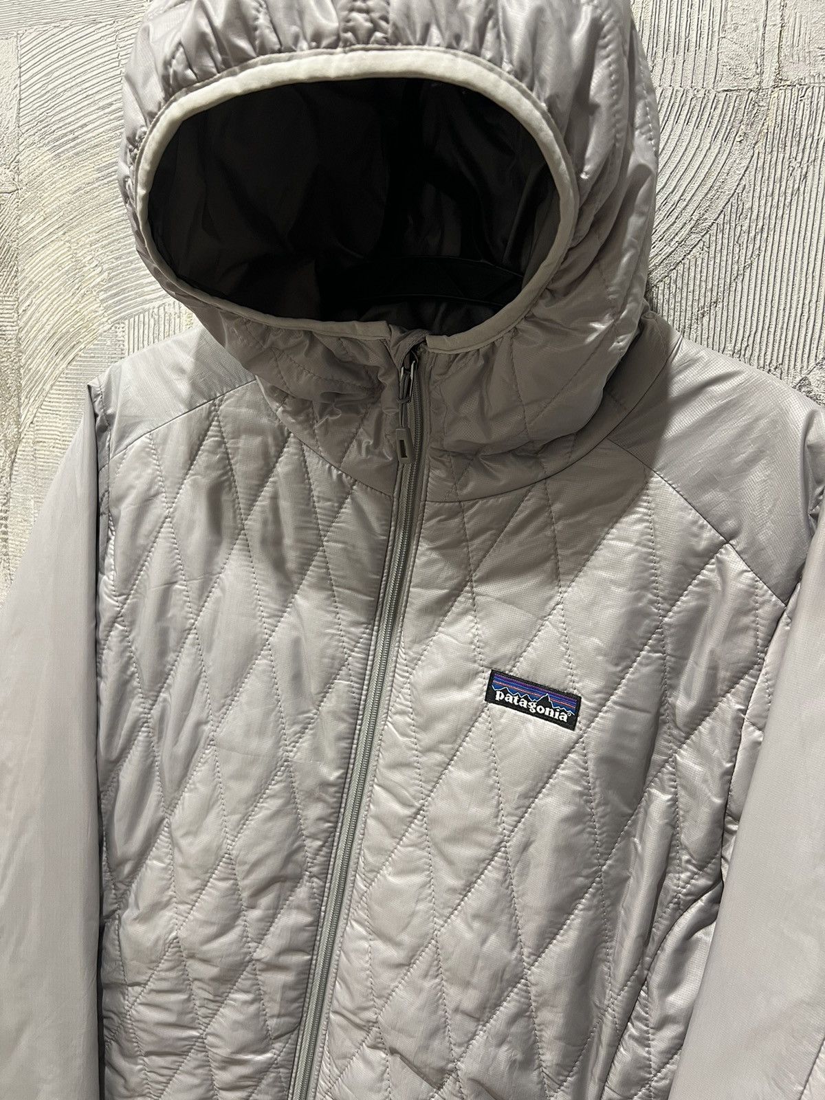 Patagonia Quilted Hoodie Nano Jacket L Teal Primaloft