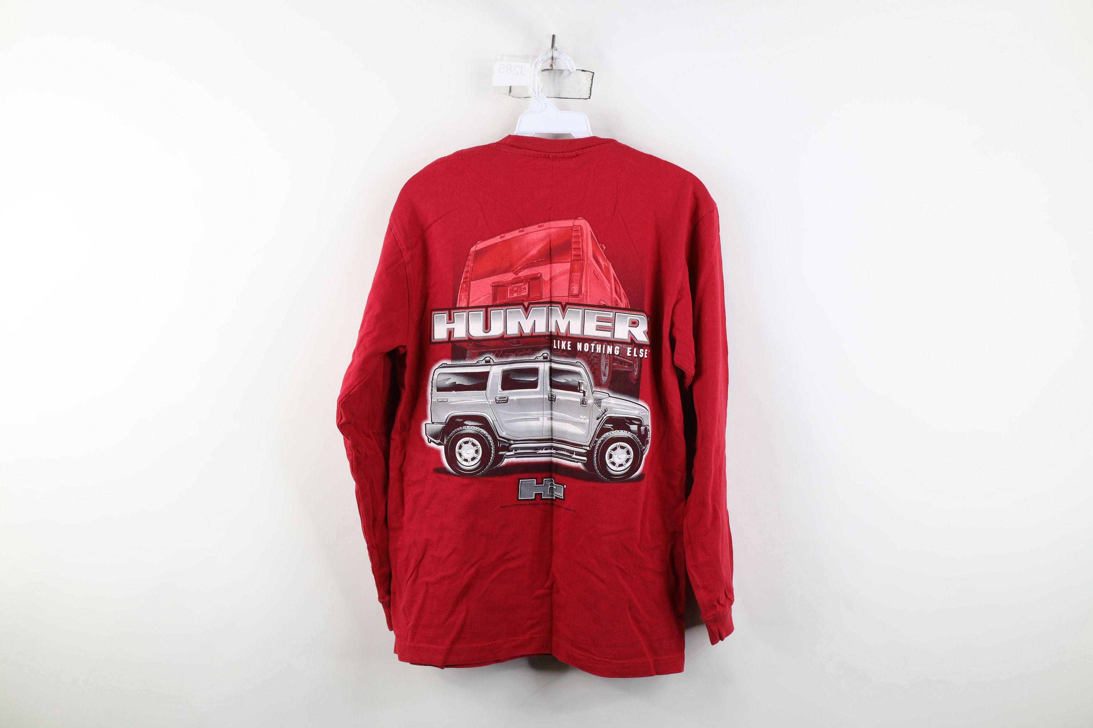 Vintage Vintage Y2K Streetwear H2 Car Long Sleeve T-Shirt Red Cotton Size US M / EU 48-50 / 2 - 12 Thumbnail