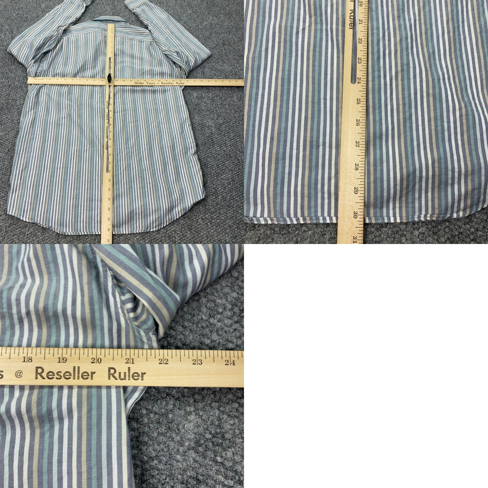 Lacoste Lacoste Shirt 42 Blue Striped Button-Down Long Sleeve with Pocket Mens, Cotton, Regular Fit, Classic 90s Style Size US XL / EU 56 / 4 - 8 Thumbnail